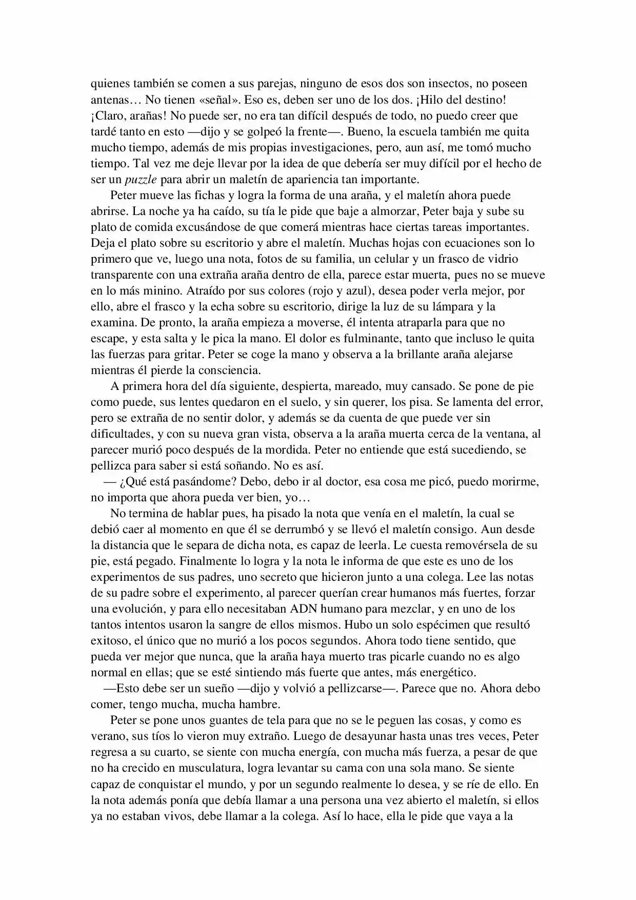 La Octava Maravilla: Spider-Man. (Novela) - Capítulo 2 - Página 3 - LectorTMOo