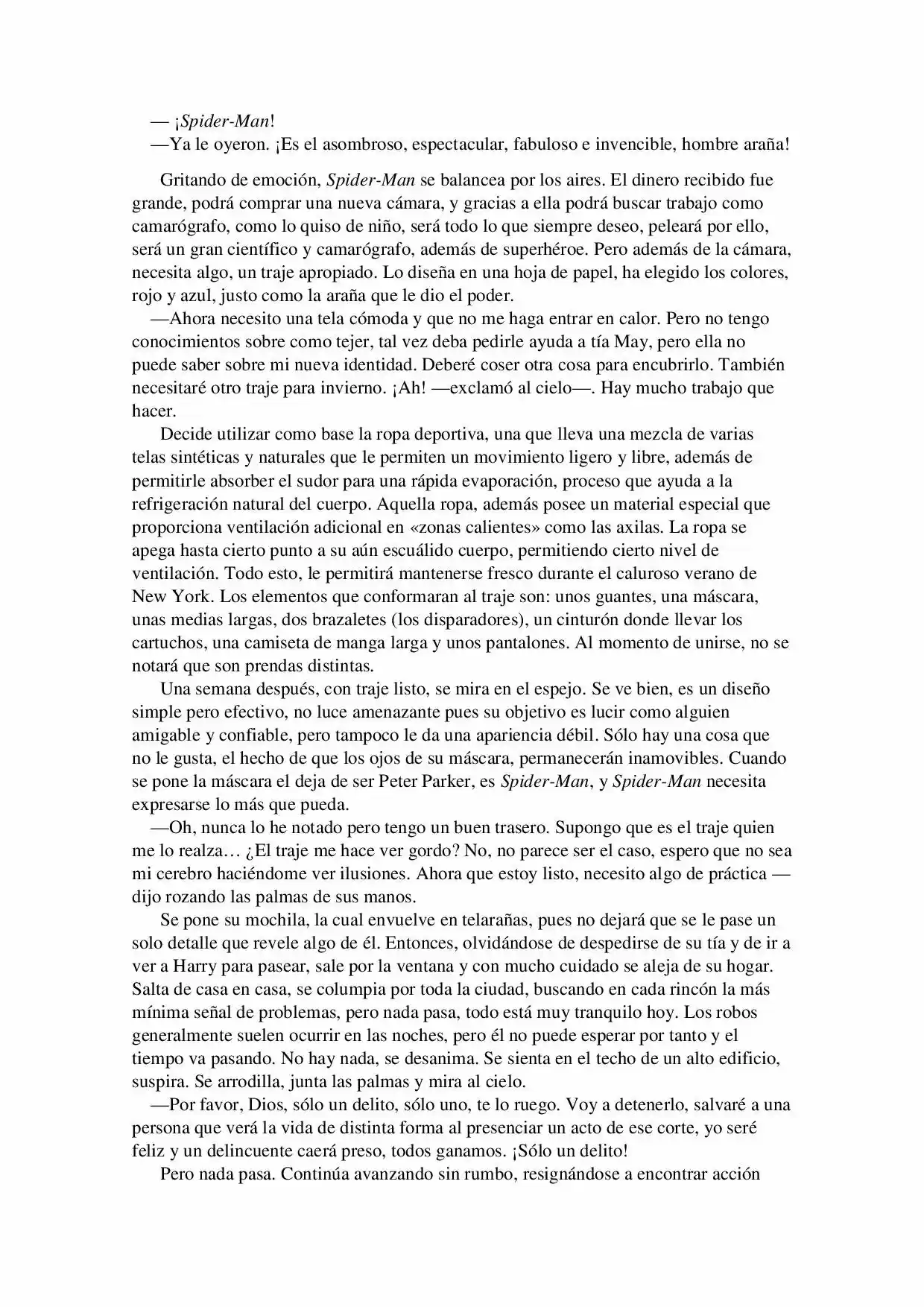 La Octava Maravilla: Spider-Man. (Novela) - Capítulo 2 - Página 8 - LectorTMOo