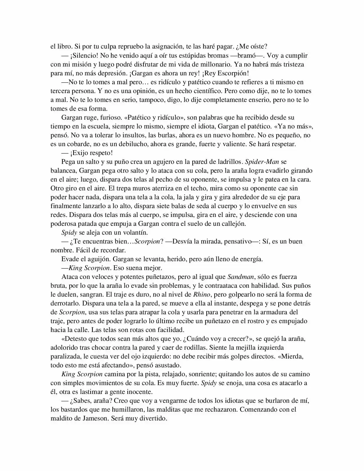 La Octava Maravilla: Spider-Man. (Novela) - Capítulo 20 - Página 6 - LectorTMOo