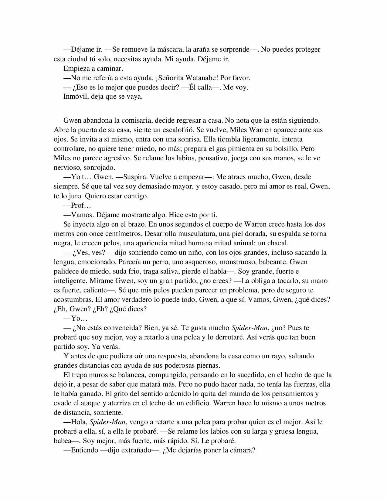 La Octava Maravilla: Spider-Man. (Novela) - Capítulo 21 - Página 5 - LectorTMOo