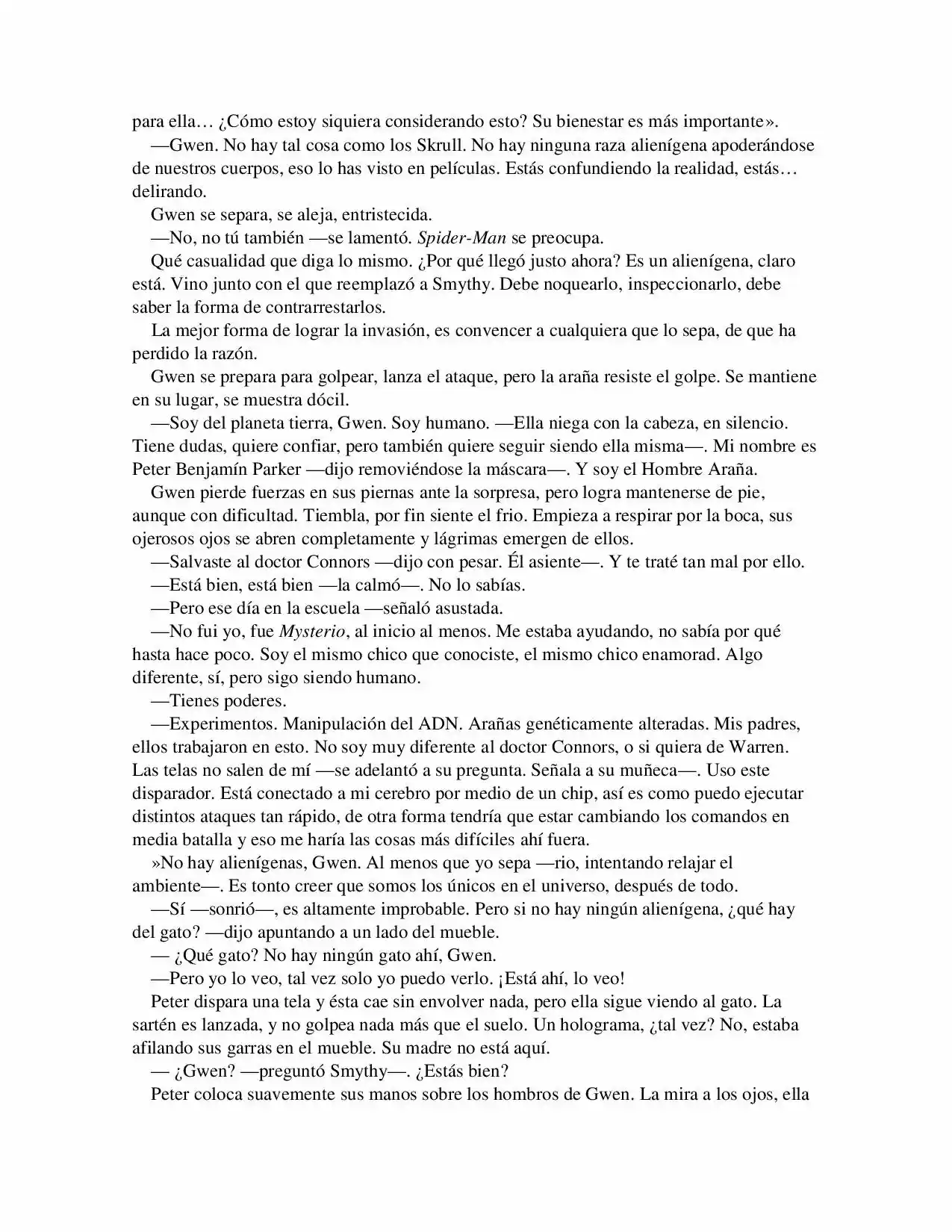 La Octava Maravilla: Spider-Man. (Novela) - Capítulo 25 - Página 4 - LectorTMOo