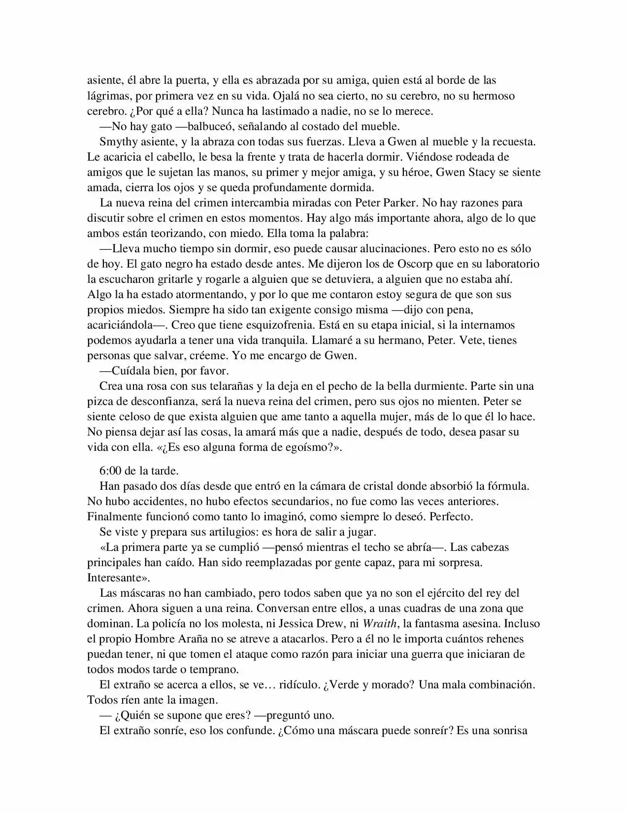 La Octava Maravilla: Spider-Man. (Novela) - Capítulo 25 - Página 5 - LectorTMOo