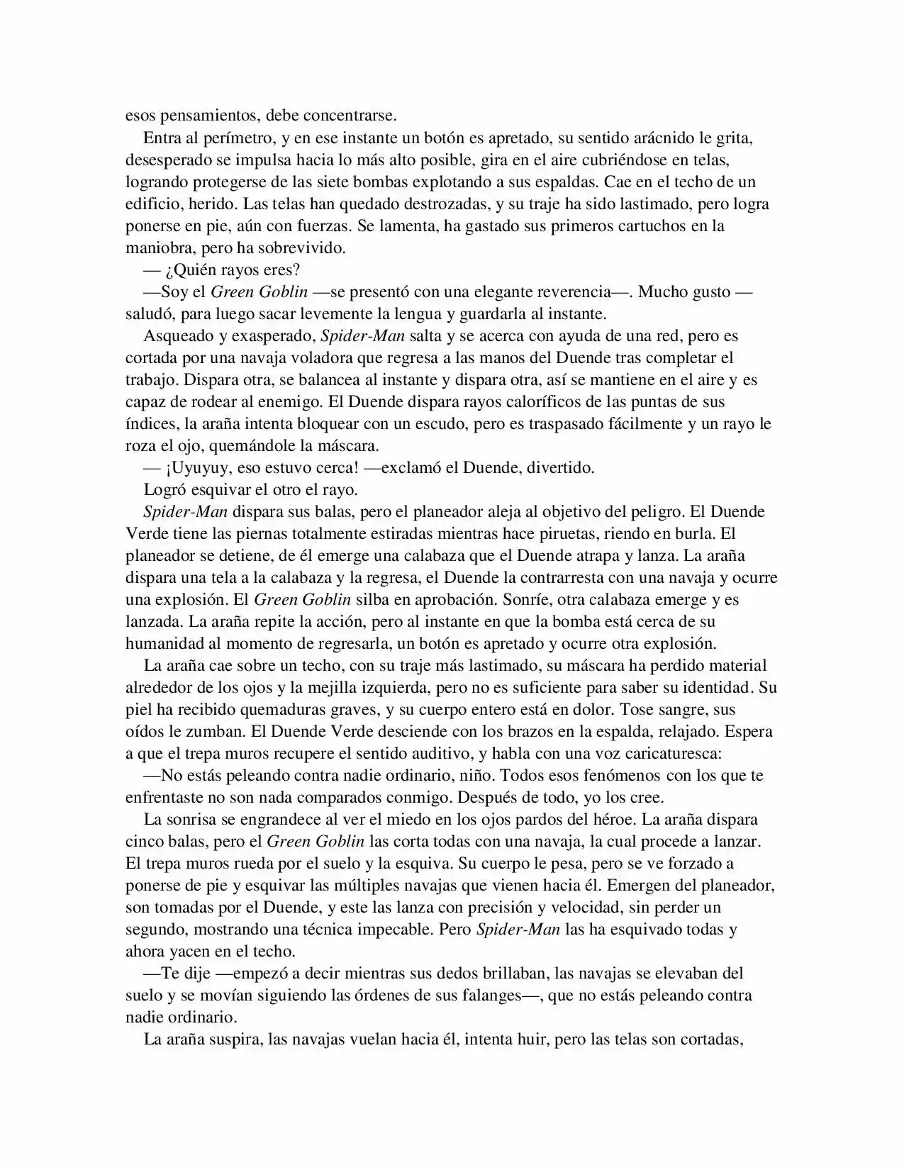 La Octava Maravilla: Spider-Man. (Novela) - Capítulo 25 - Página 8 - LectorTMOo