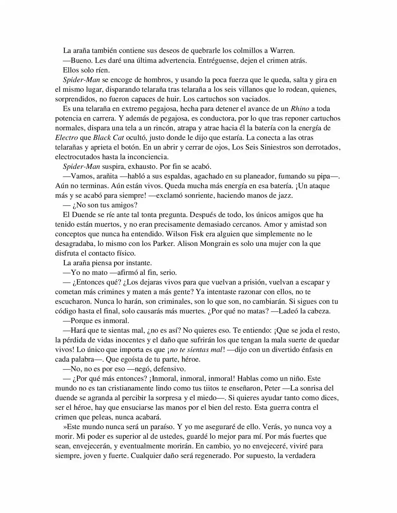 La Octava Maravilla: Spider-Man. (Novela) - Capítulo 26 - Página 5 - LectorTMOo