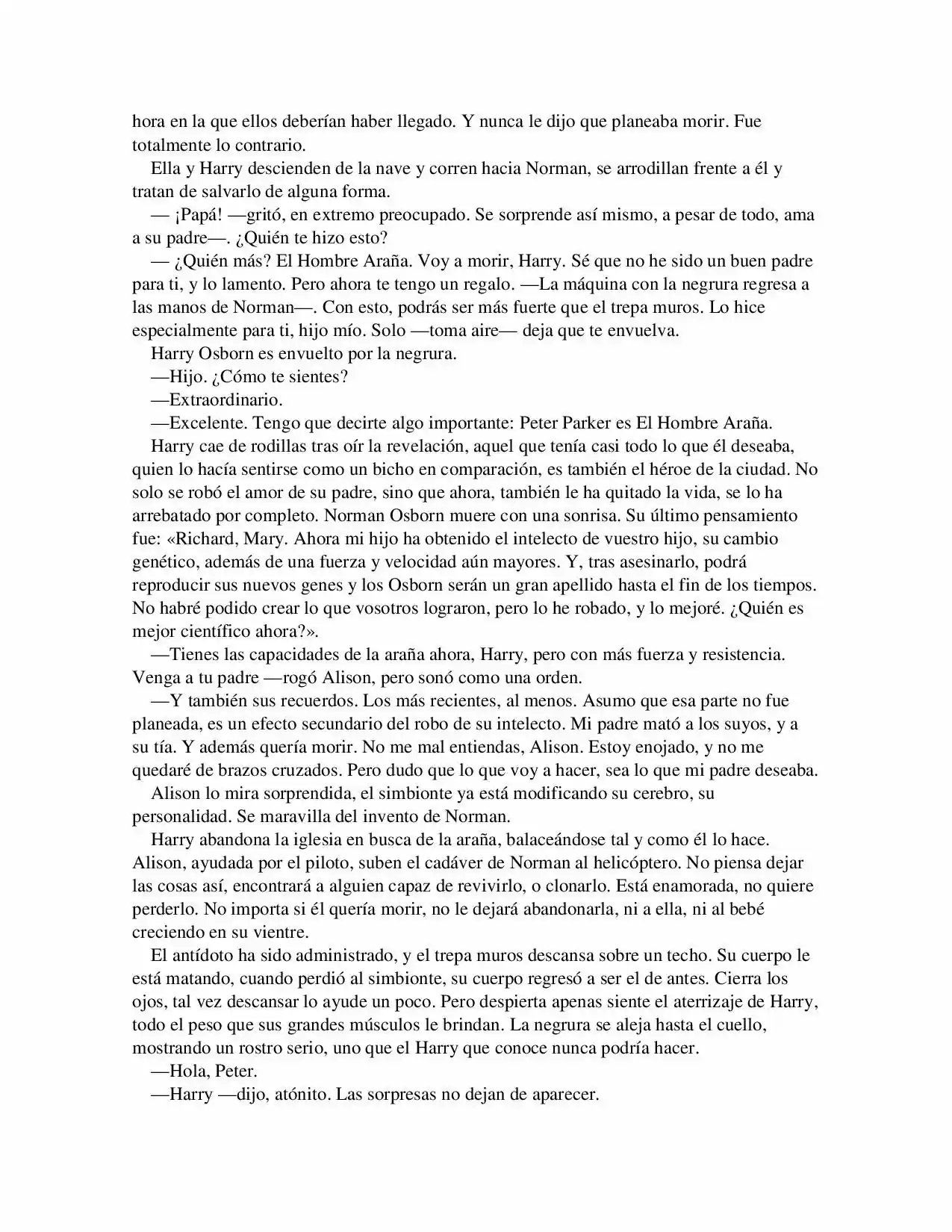 La Octava Maravilla: Spider-Man. (Novela) - Capítulo 28 - Página 5 - LectorTMOo