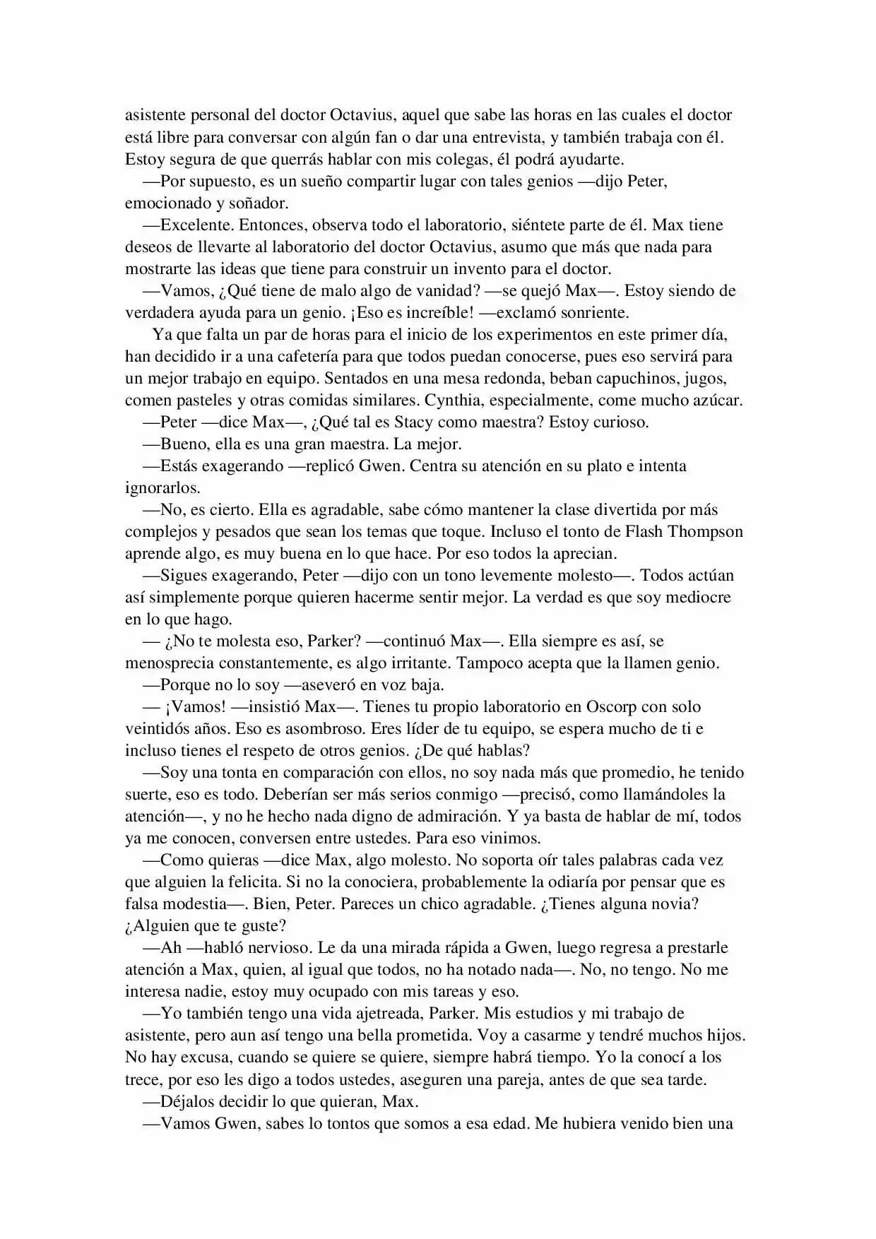 La Octava Maravilla: Spider-Man. (Novela) - Capítulo 3 - Página 3 - LectorTMOo