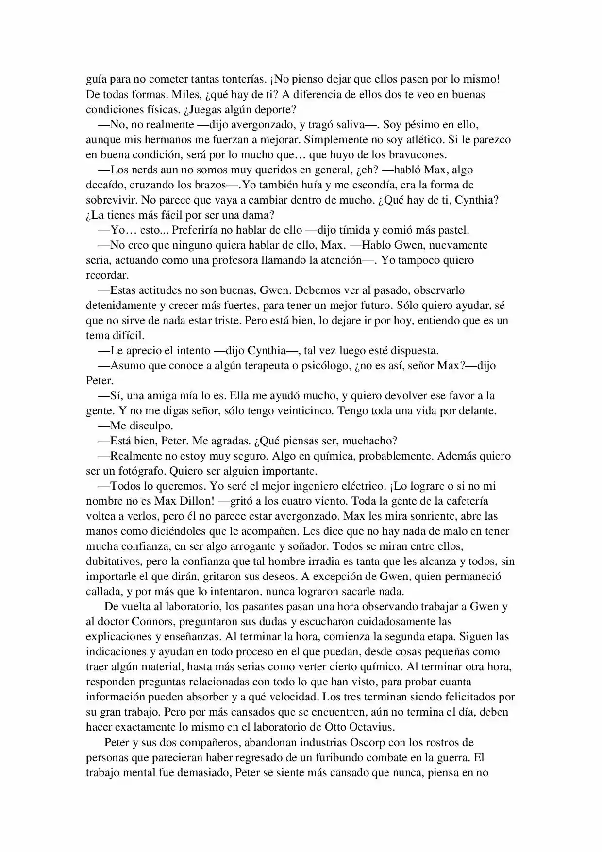 La Octava Maravilla: Spider-Man. (Novela) - Capítulo 3 - Página 4 - LectorTMOo