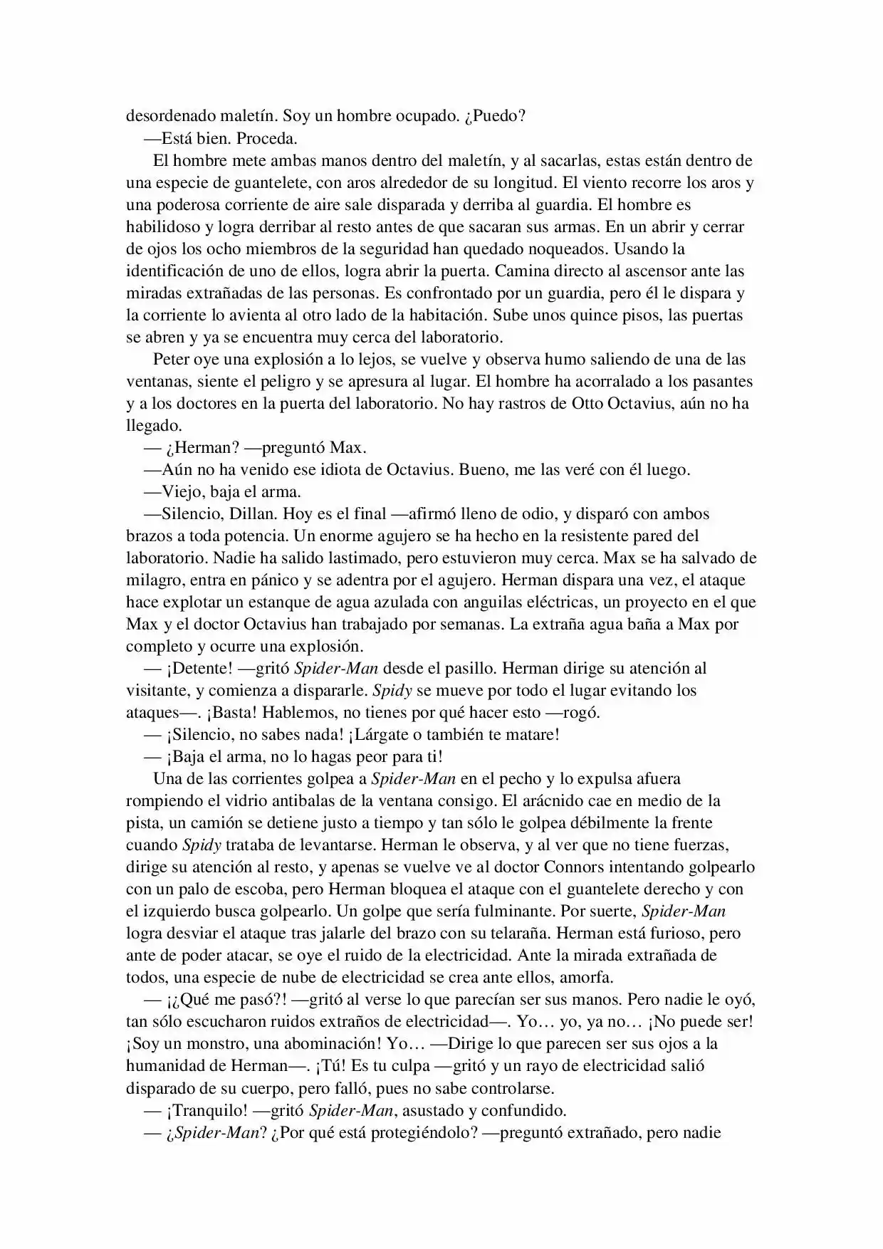 La Octava Maravilla: Spider-Man. (Novela) - Capítulo 3 - Página 8 - LectorTMOo