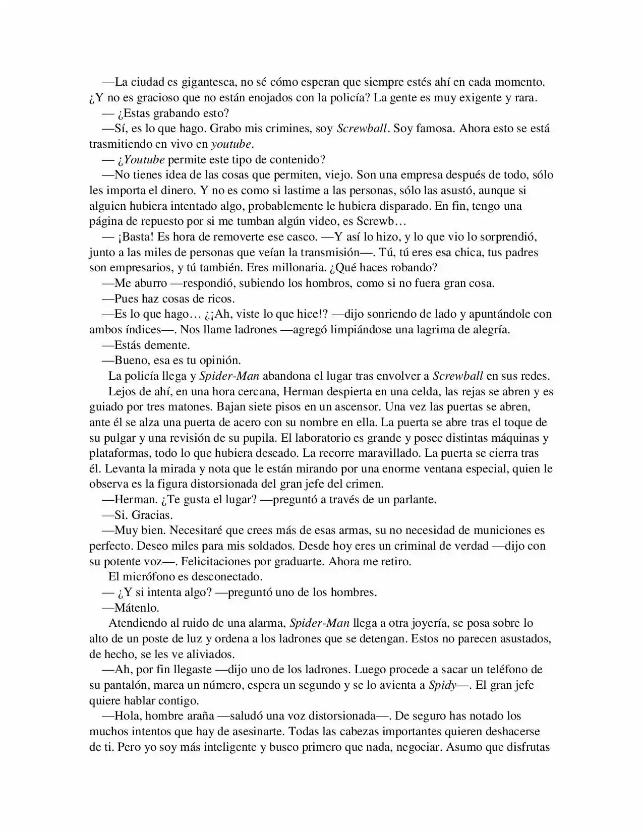 La Octava Maravilla: Spider-Man. (Novela) - Capítulo 4 - Página 2 - LectorTMOo