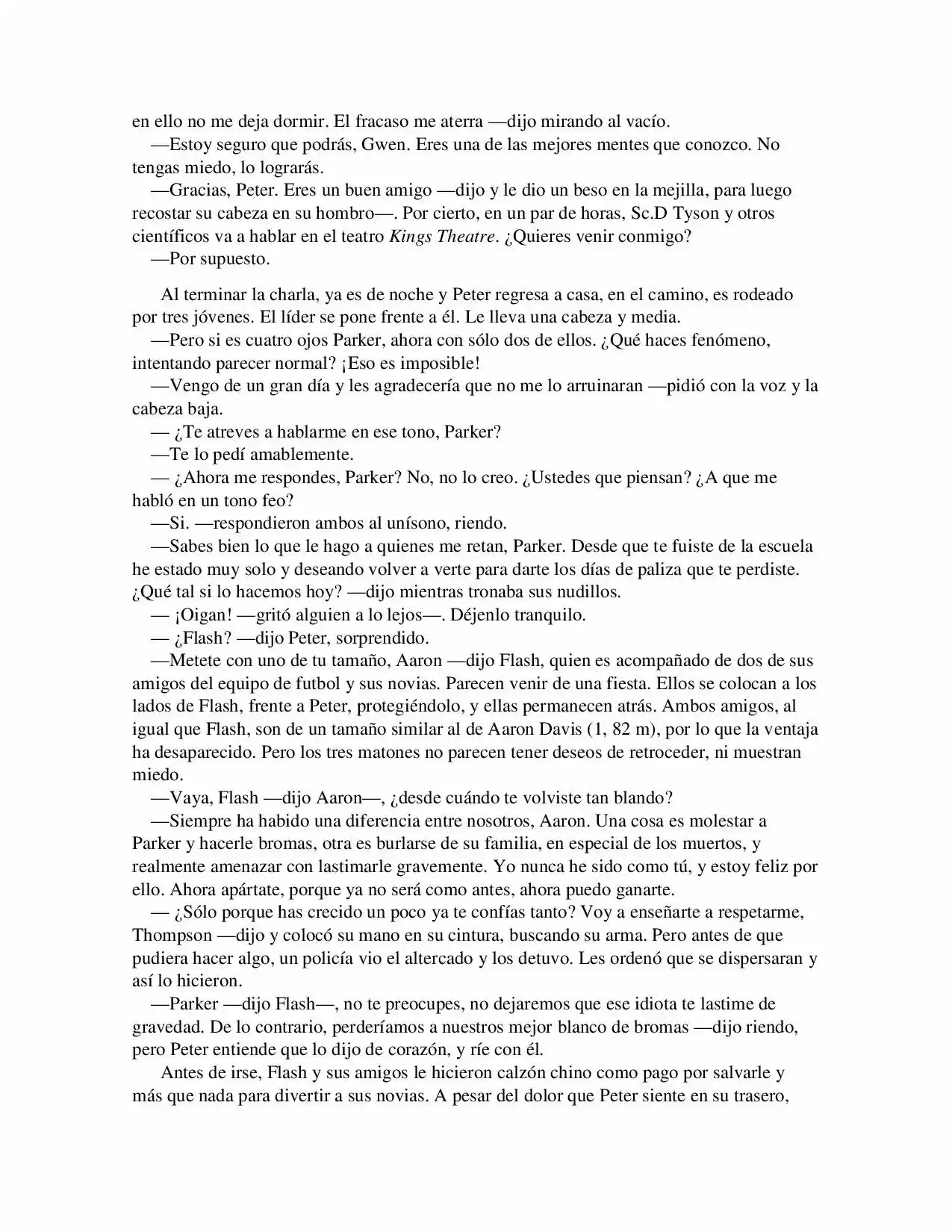 La Octava Maravilla: Spider-Man. (Novela) - Capítulo 5 - Página 6 - LectorTMOo