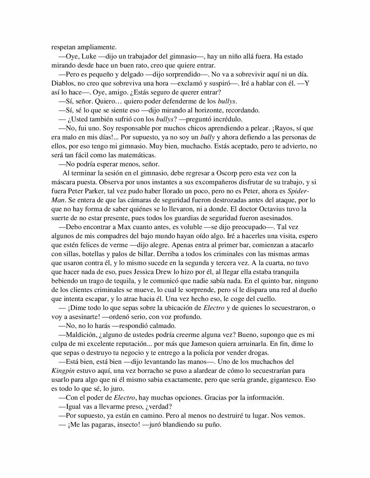 La Octava Maravilla: Spider-Man. (Novela) - Capítulo 8 - Página 3 - LectorTMOo