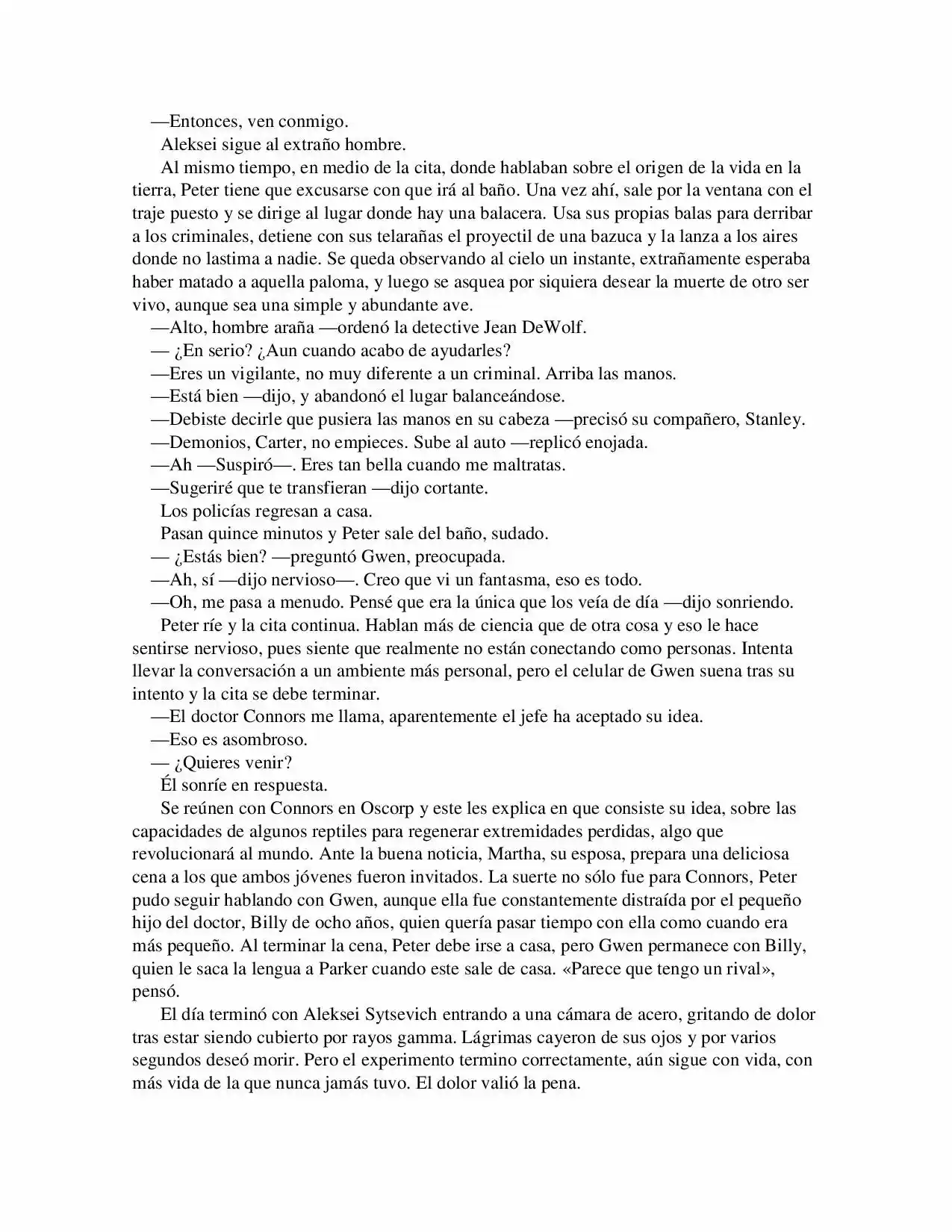 La Octava Maravilla: Spider-Man. (Novela) - Capítulo 9 - Página 5 - LectorTMOo