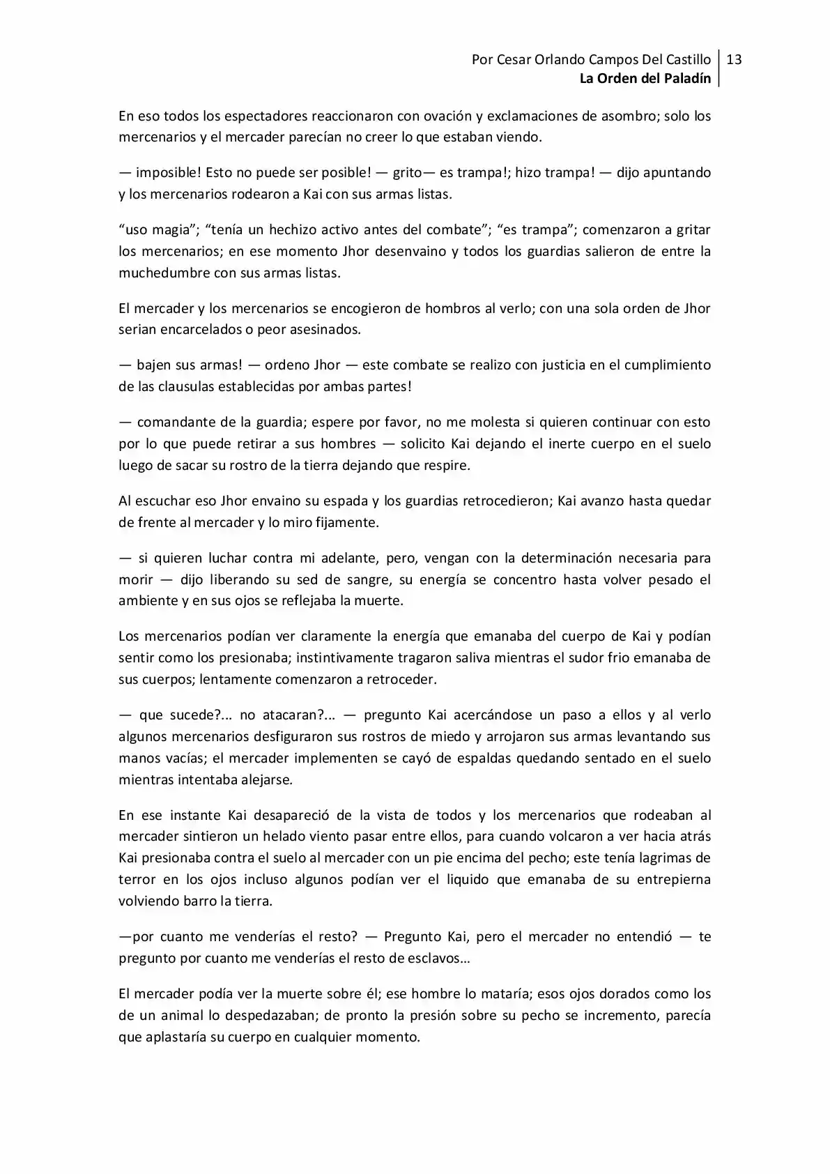 La Orden Del Paladin (Novela) - Capítulo 10 - Página 13 - LectorTMOo