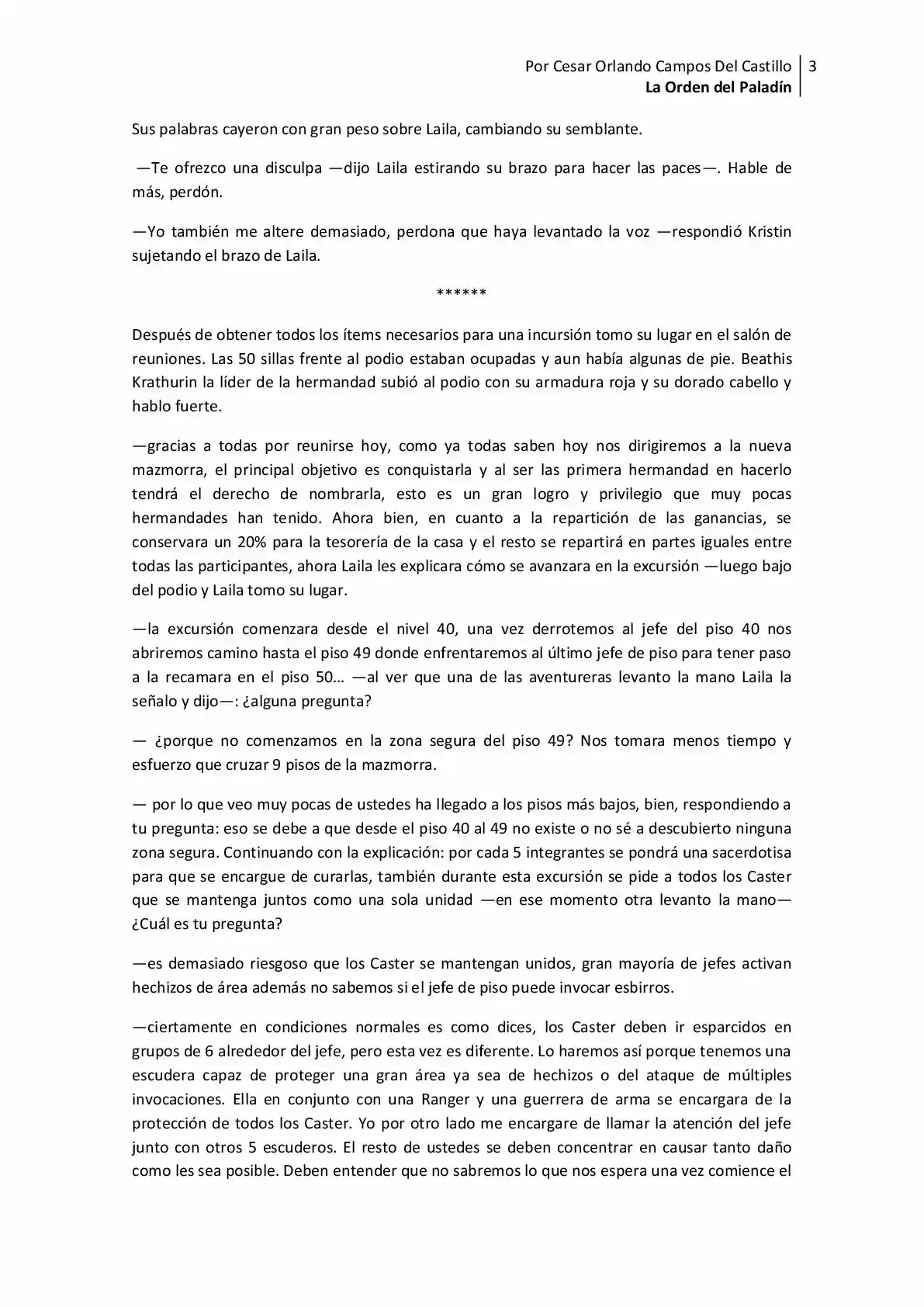 La Orden Del Paladin (Novela) - Capítulo 12 - Página 3 - LectorTMOo