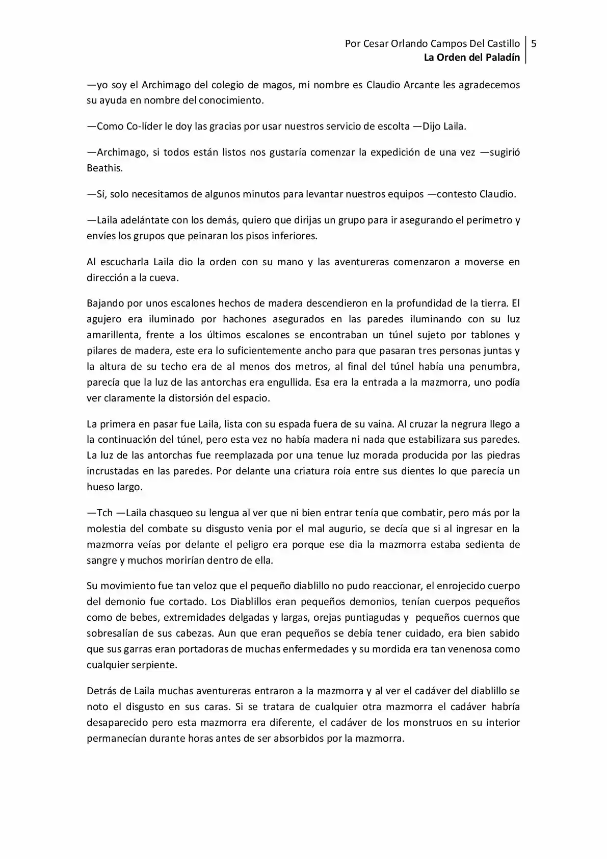 La Orden Del Paladin (Novela) - Capítulo 12 - Página 5 - LectorTMOo