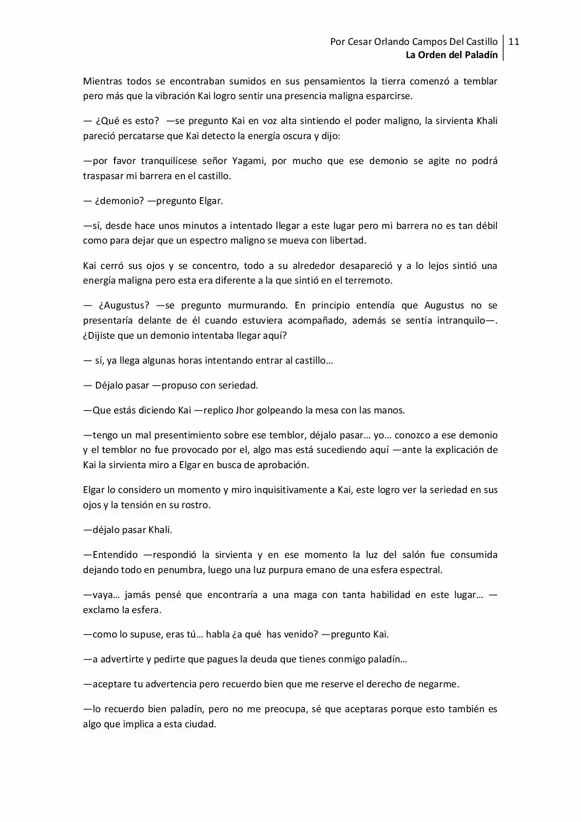 La Orden Del Paladin (Novela) - Capítulo 12 - Página 11 - LectorTMOo