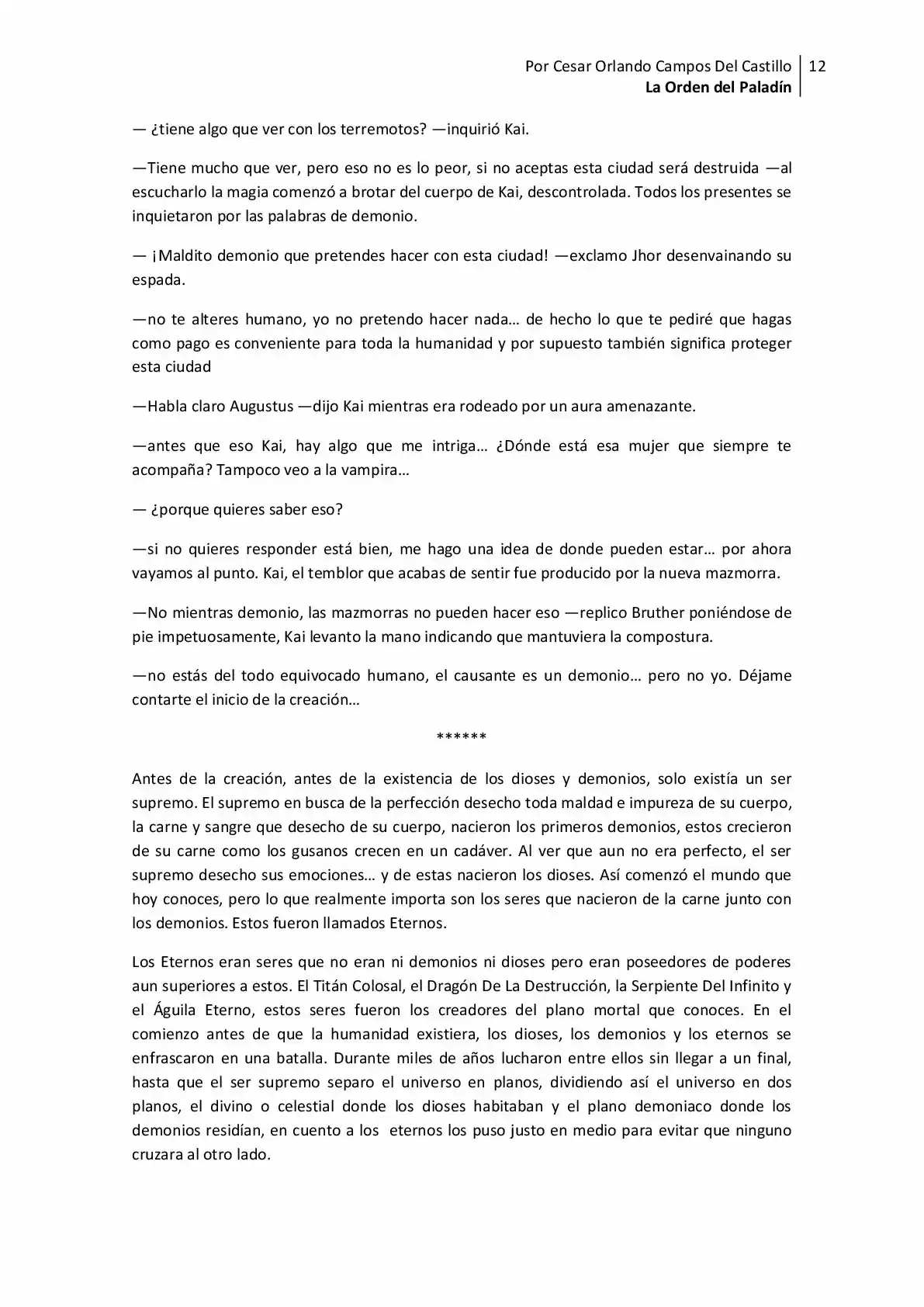 La Orden Del Paladin (Novela) - Capítulo 12 - Página 12 - LectorTMOo