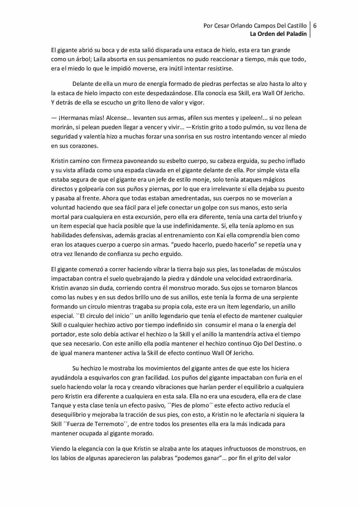 La Orden Del Paladin (Novela) - Capítulo 13 - Página 6 - LectorTMOo