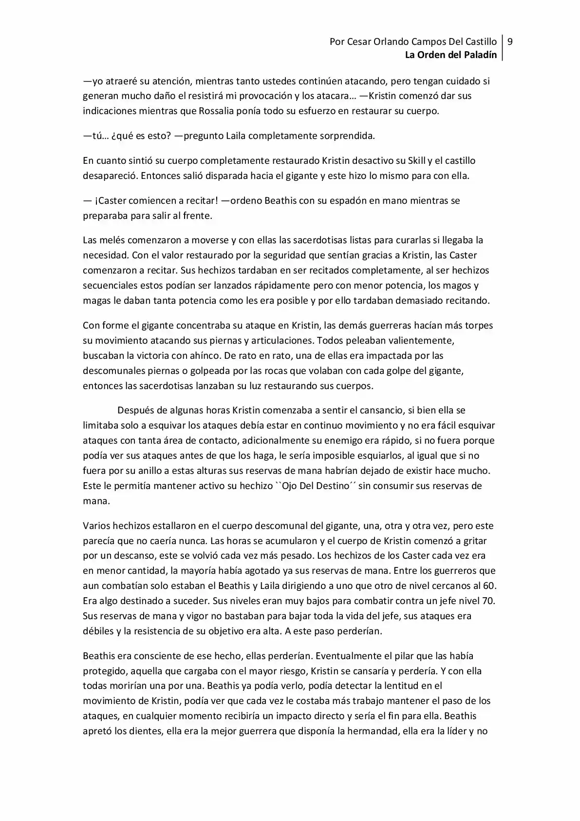 La Orden Del Paladin (Novela) - Capítulo 13 - Página 9 - LectorTMOo