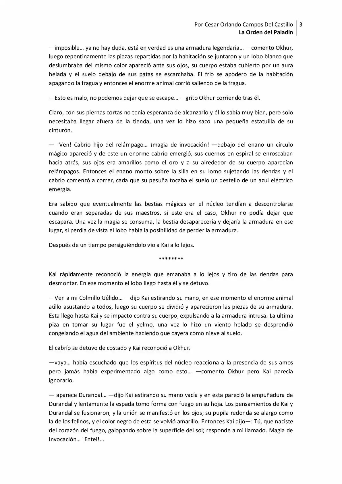 La Orden Del Paladin (Novela) - Capítulo 14 - Página 3 - LectorTMOo