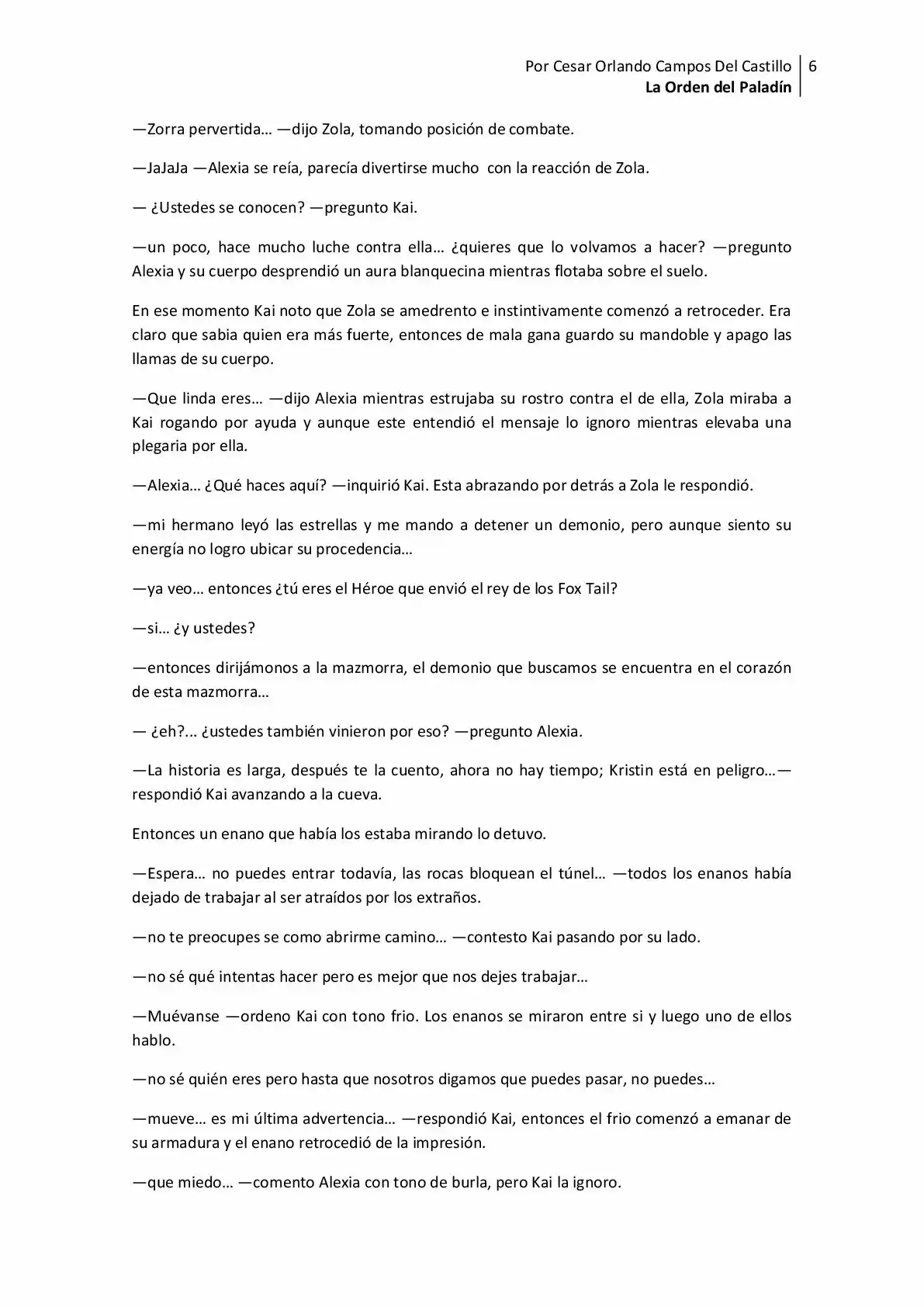 La Orden Del Paladin (Novela) - Capítulo 14 - Página 6 - LectorTMOo