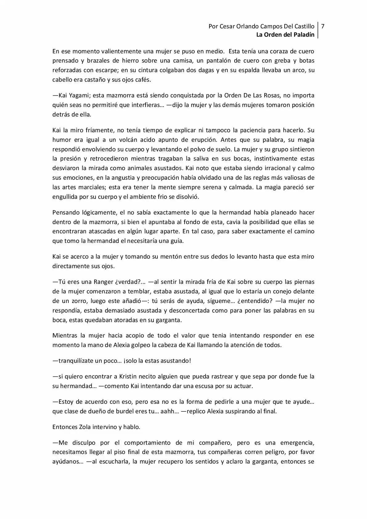 La Orden Del Paladin (Novela) - Capítulo 14 - Página 7 - LectorTMOo