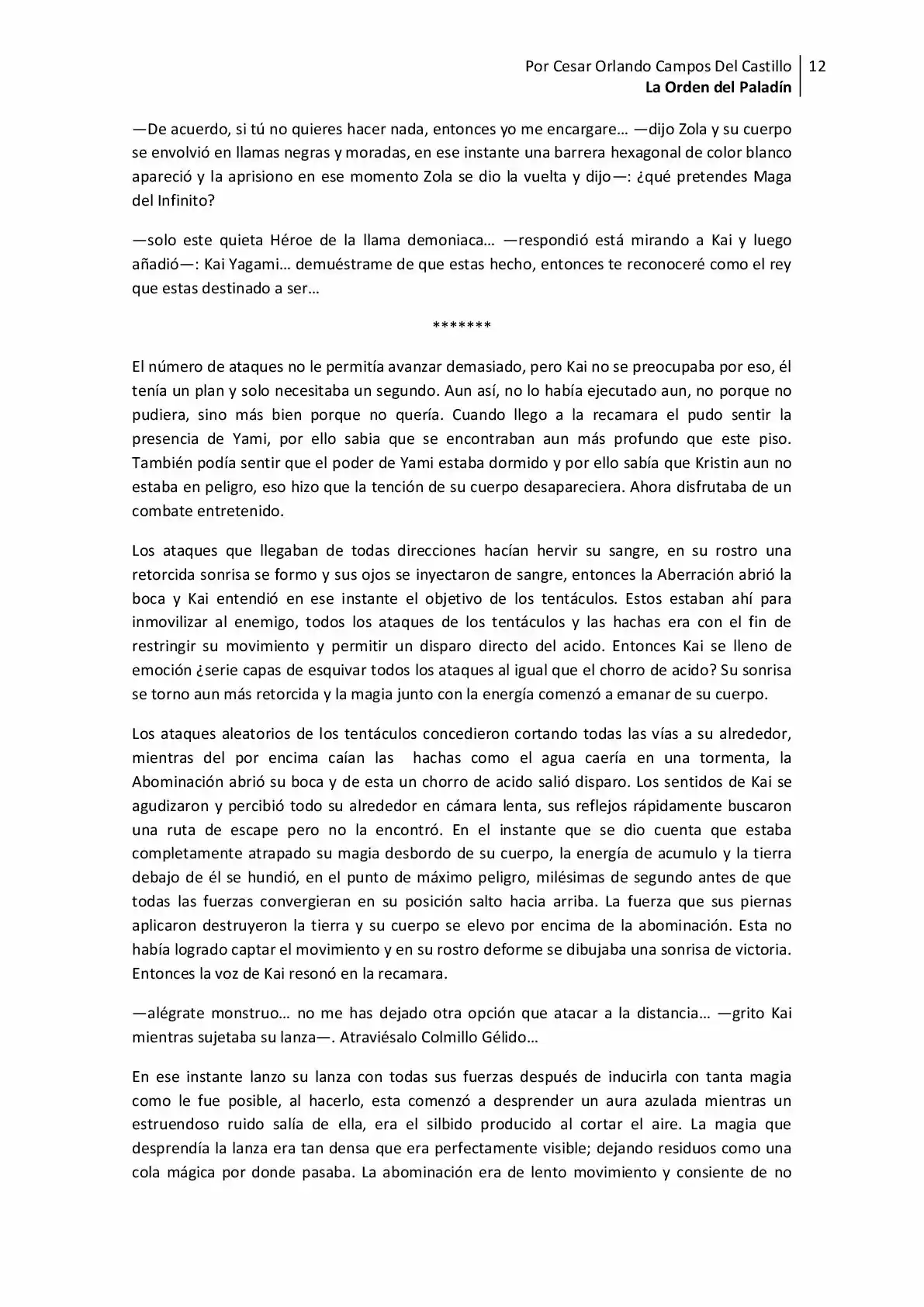 La Orden Del Paladin (Novela) - Capítulo 14 - Página 12 - LectorTMOo