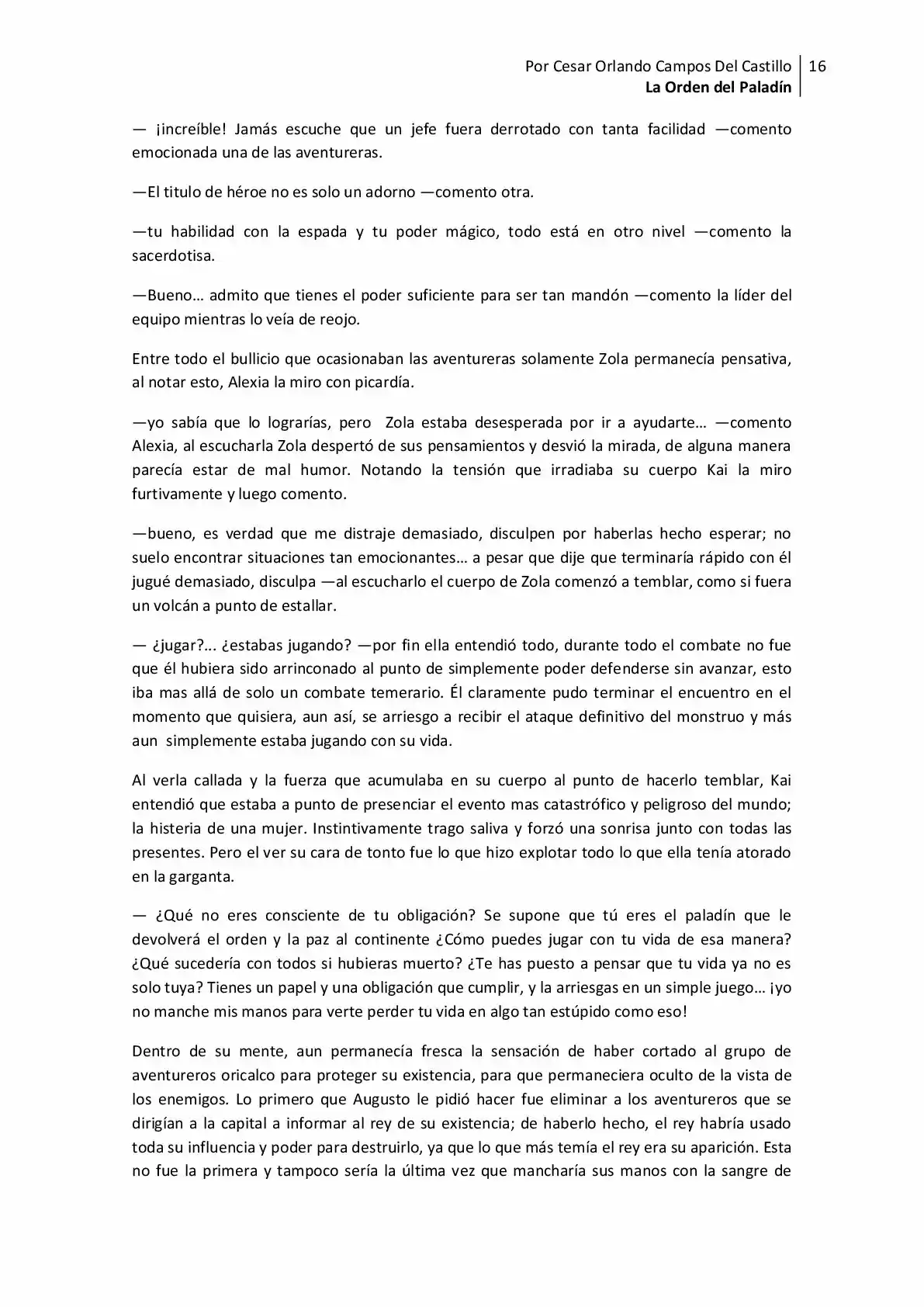 La Orden Del Paladin (Novela) - Capítulo 14 - Página 16 - LectorTMOo