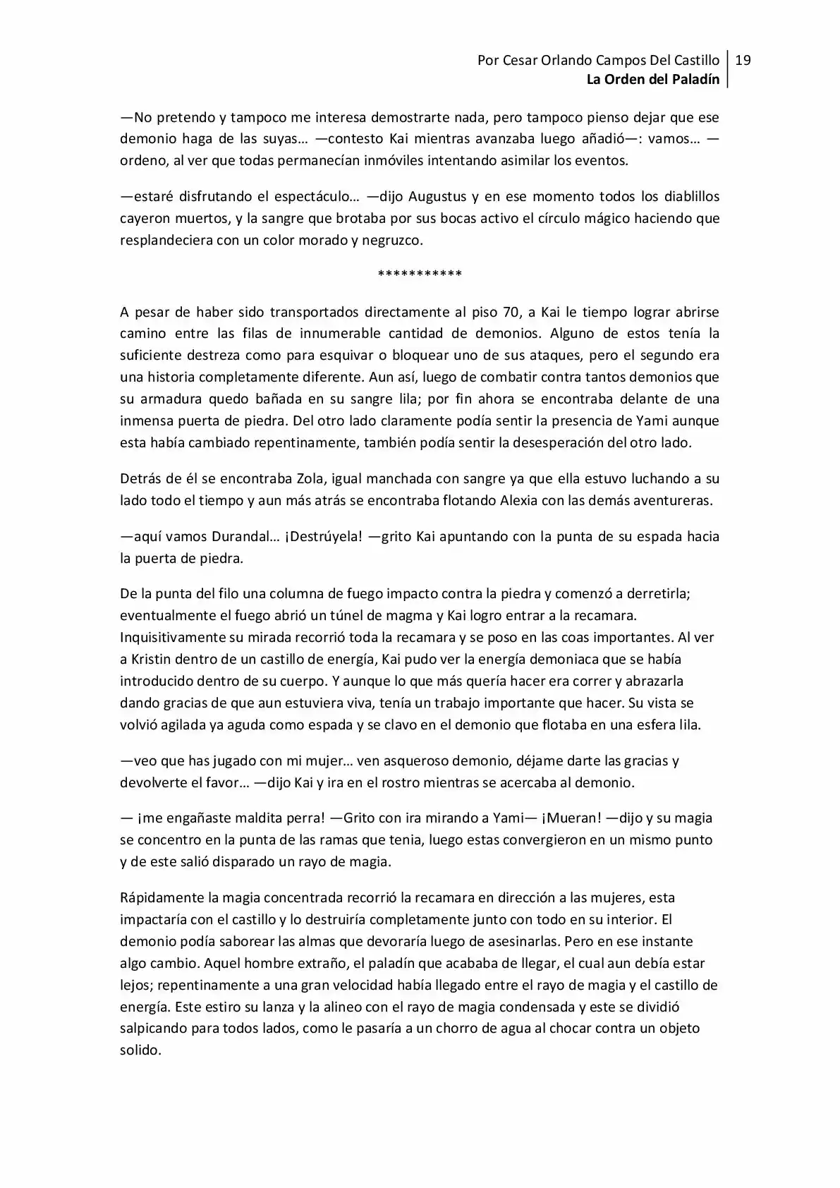 La Orden Del Paladin (Novela) - Capítulo 14 - Página 19 - LectorTMOo