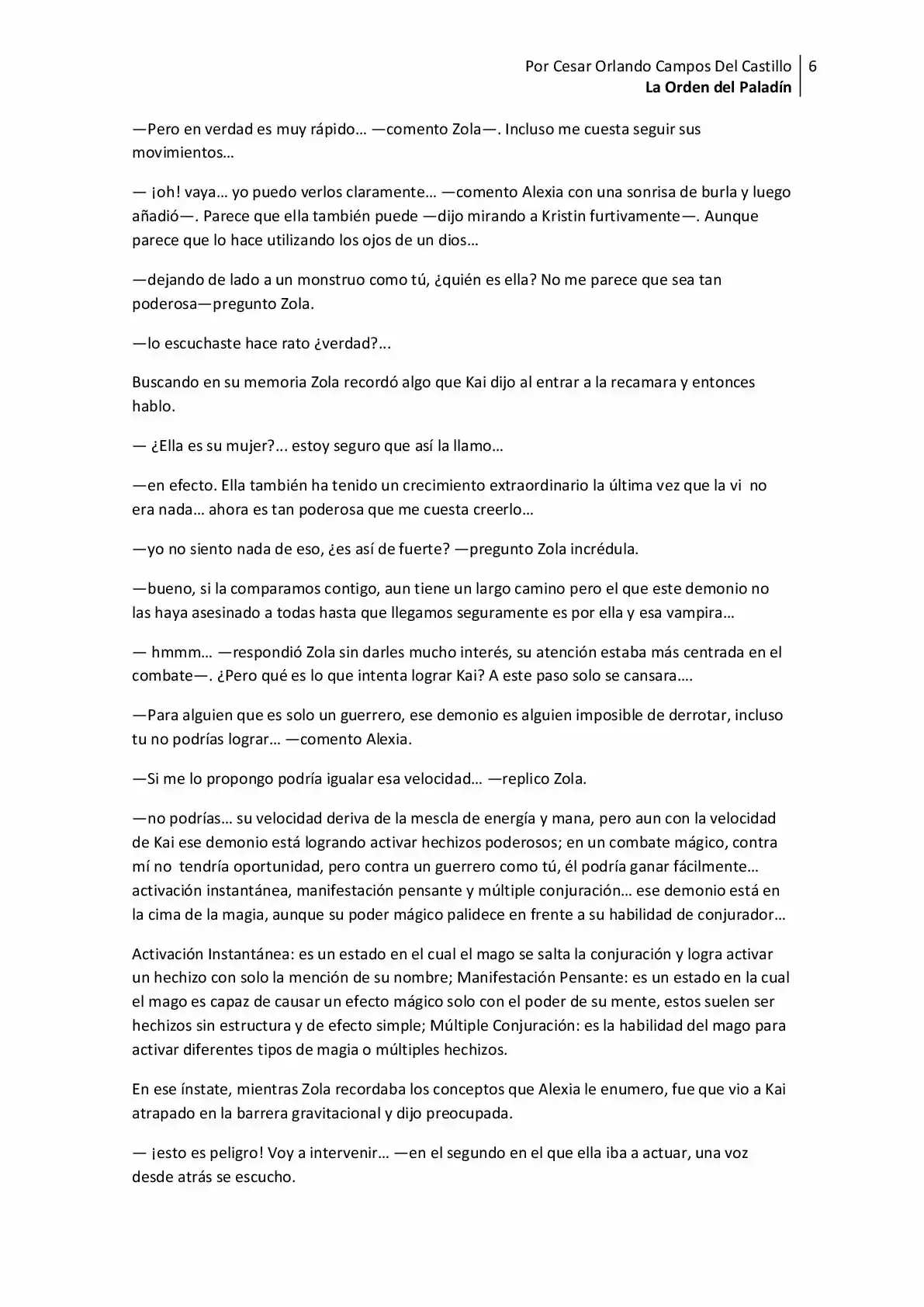 La Orden Del Paladin (Novela) - Capítulo 15 - Página 6 - LectorTMOo