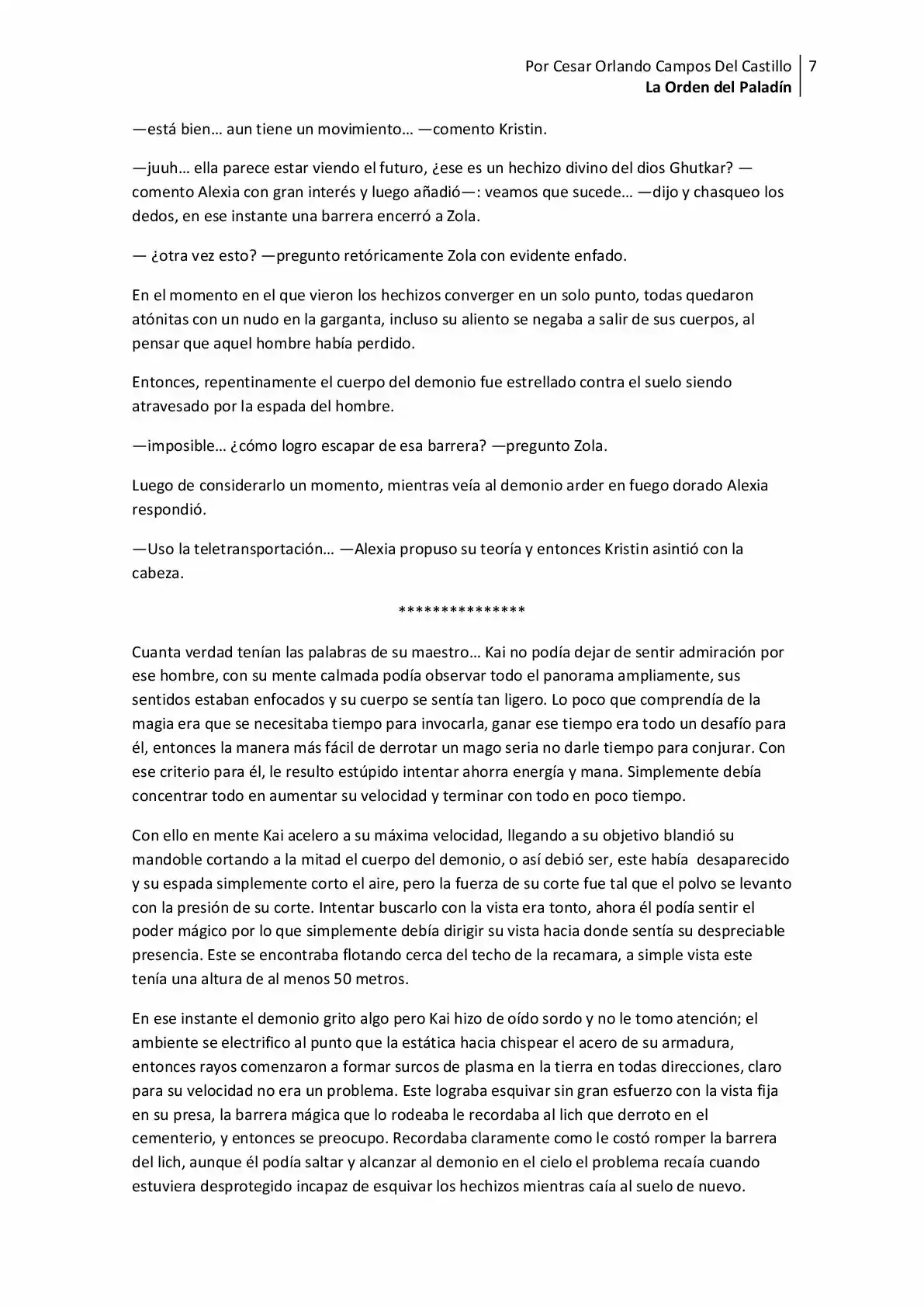 La Orden Del Paladin (Novela) - Capítulo 15 - Página 7 - LectorTMOo