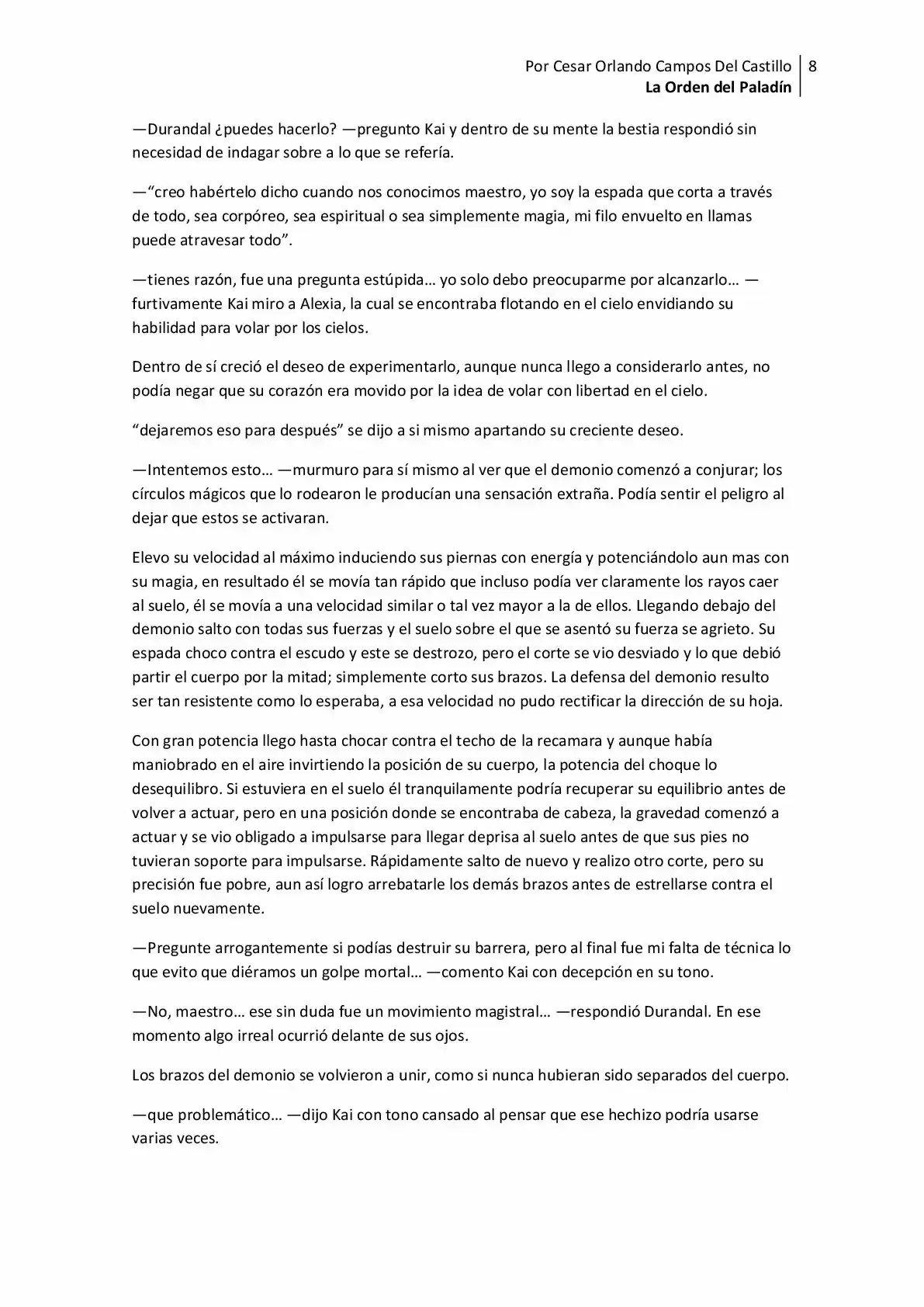 La Orden Del Paladin (Novela) - Capítulo 15 - Página 8 - LectorTMOo