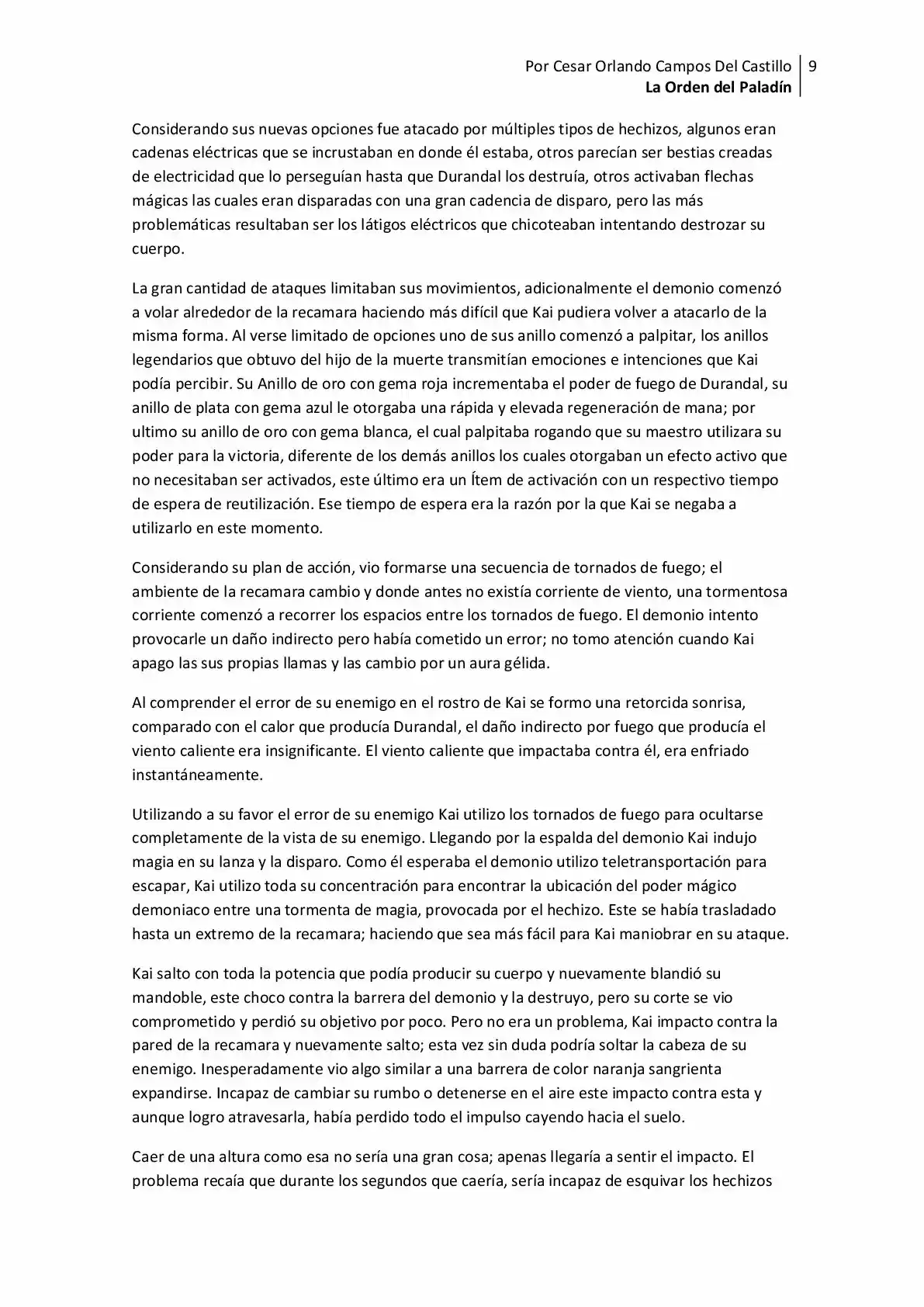 La Orden Del Paladin (Novela) - Capítulo 15 - Página 9 - LectorTMOo