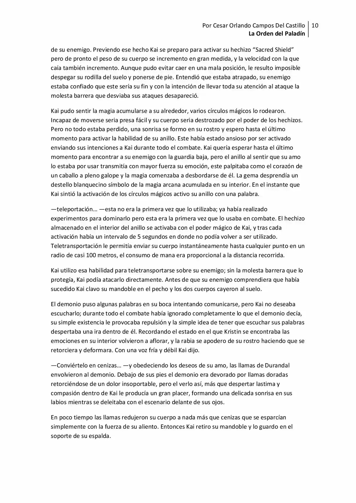 La Orden Del Paladin (Novela) - Capítulo 15 - Página 10 - LectorTMOo