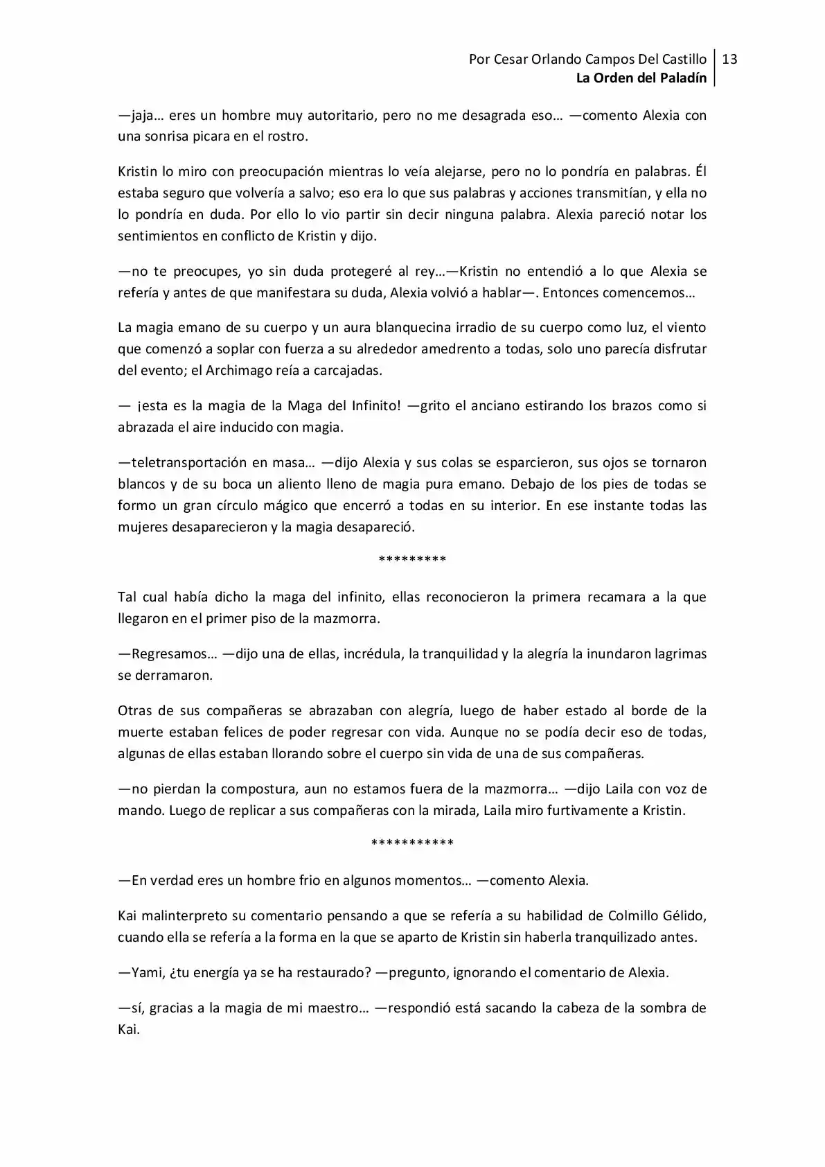 La Orden Del Paladin (Novela) - Capítulo 15 - Página 13 - LectorTMOo