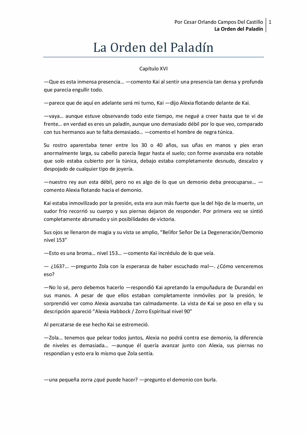 La Orden Del Paladin (Novela) - Capítulo 16 - Página 1 - LectorTMOo