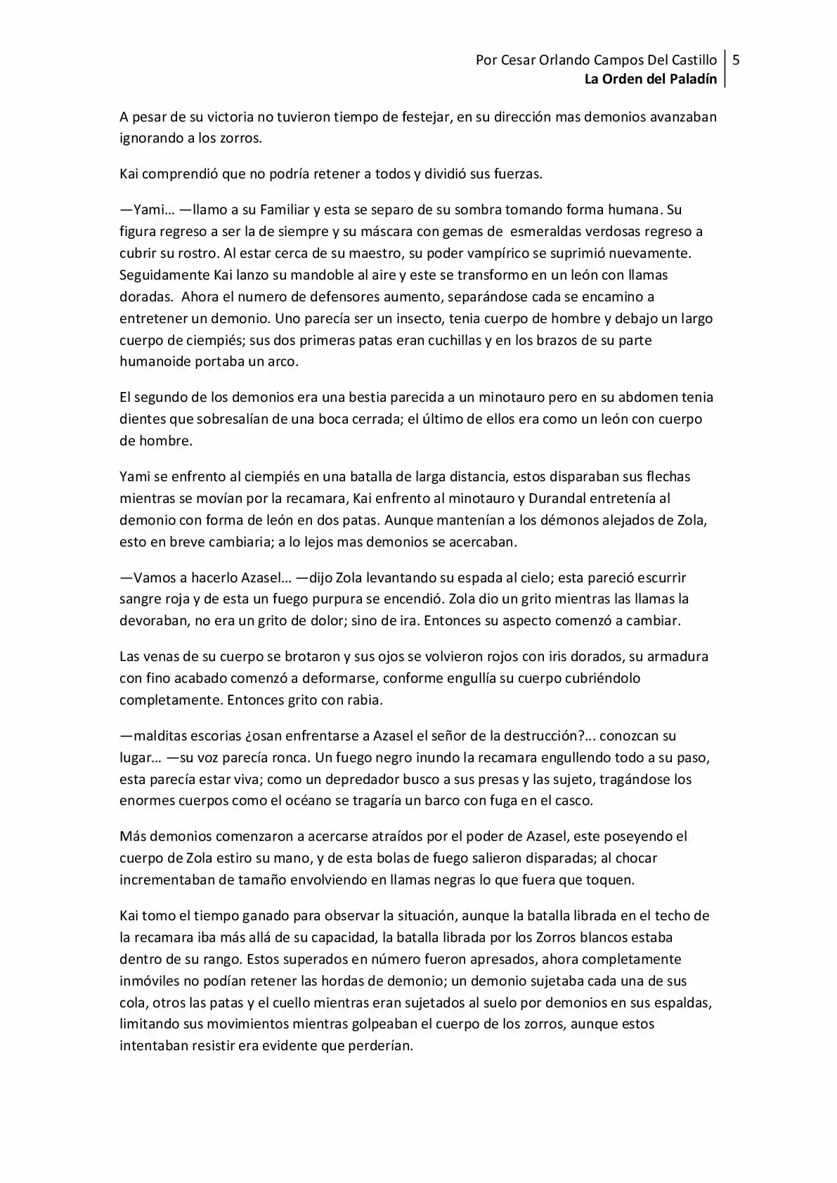 La Orden Del Paladin (Novela) - Capítulo 16 - Página 5 - LectorTMOo
