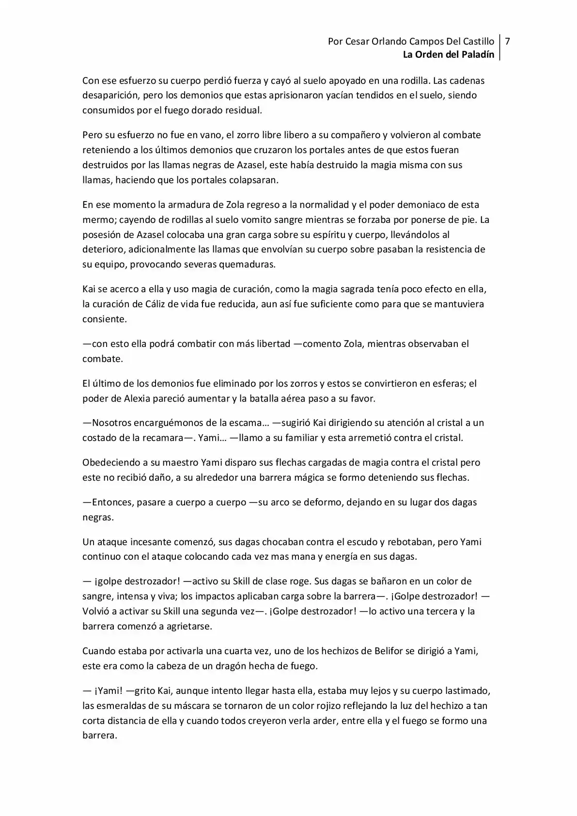 La Orden Del Paladin (Novela) - Capítulo 16 - Página 7 - LectorTMOo