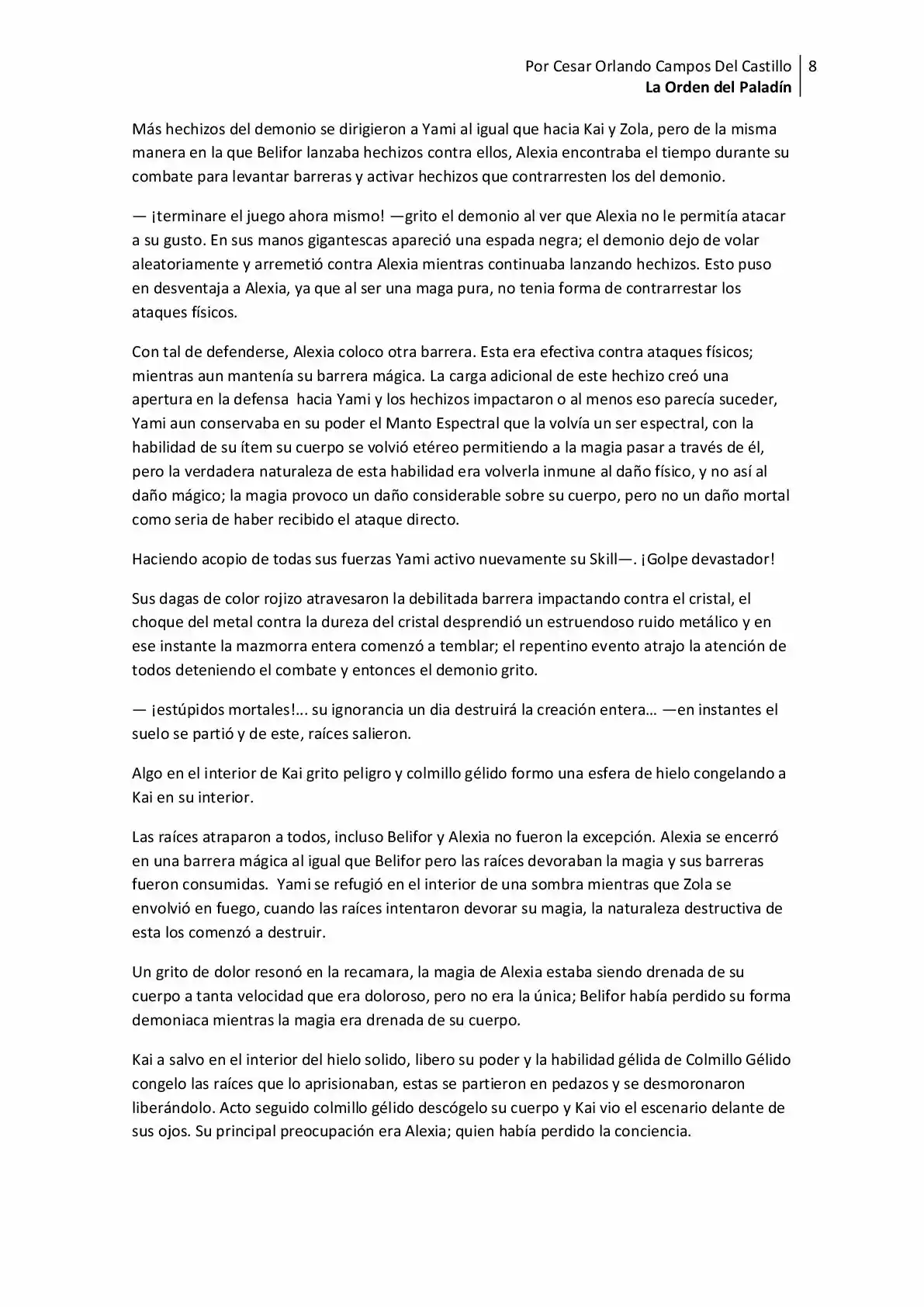 La Orden Del Paladin (Novela) - Capítulo 16 - Página 8 - LectorTMOo