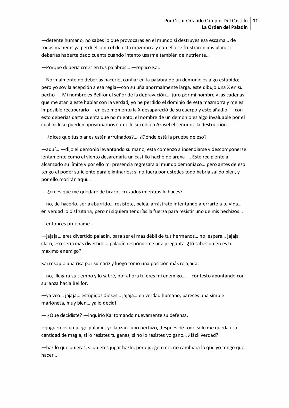 La Orden Del Paladin (Novela) - Capítulo 16 - Página 10 - LectorTMOo