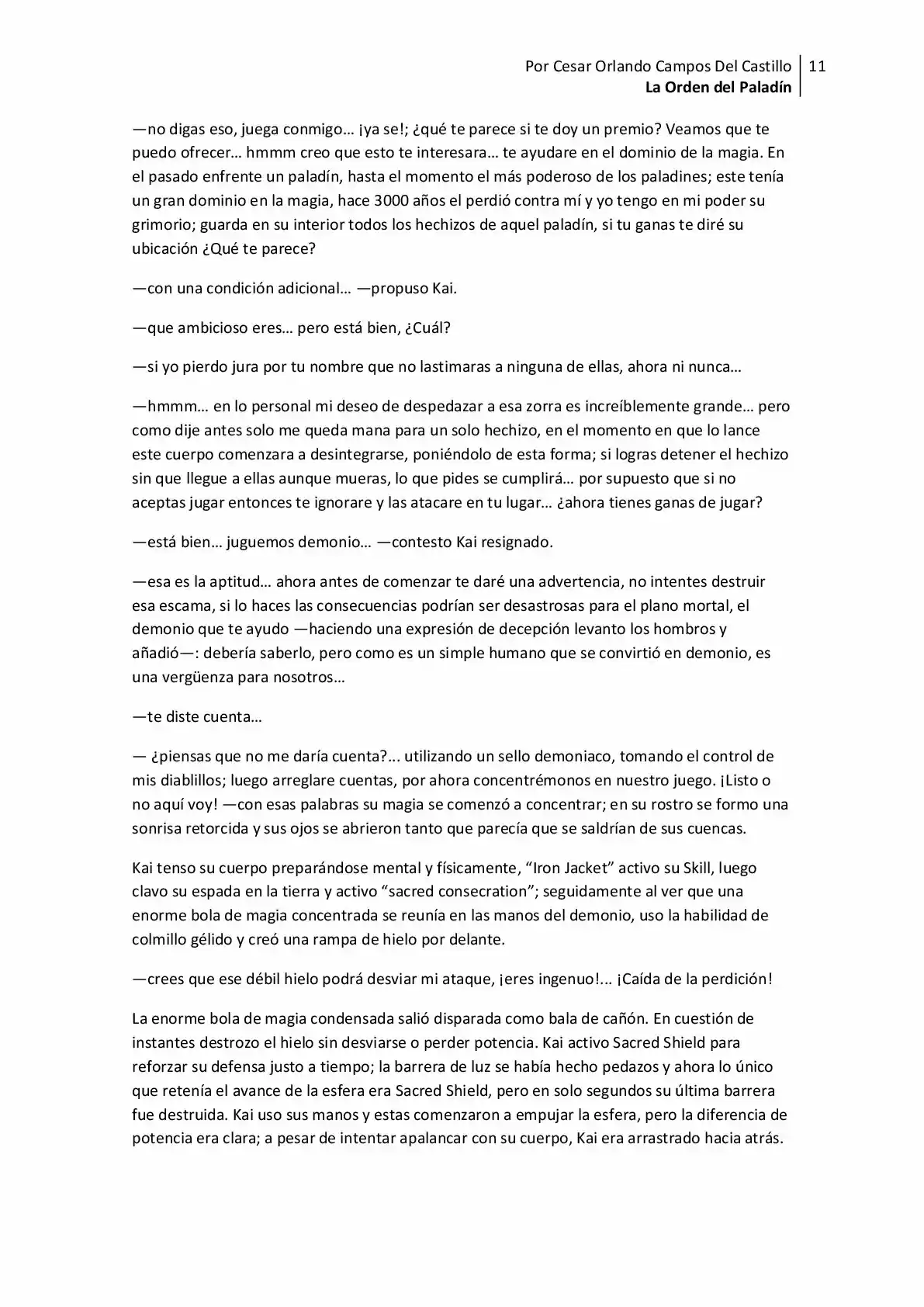 La Orden Del Paladin (Novela) - Capítulo 16 - Página 11 - LectorTMOo