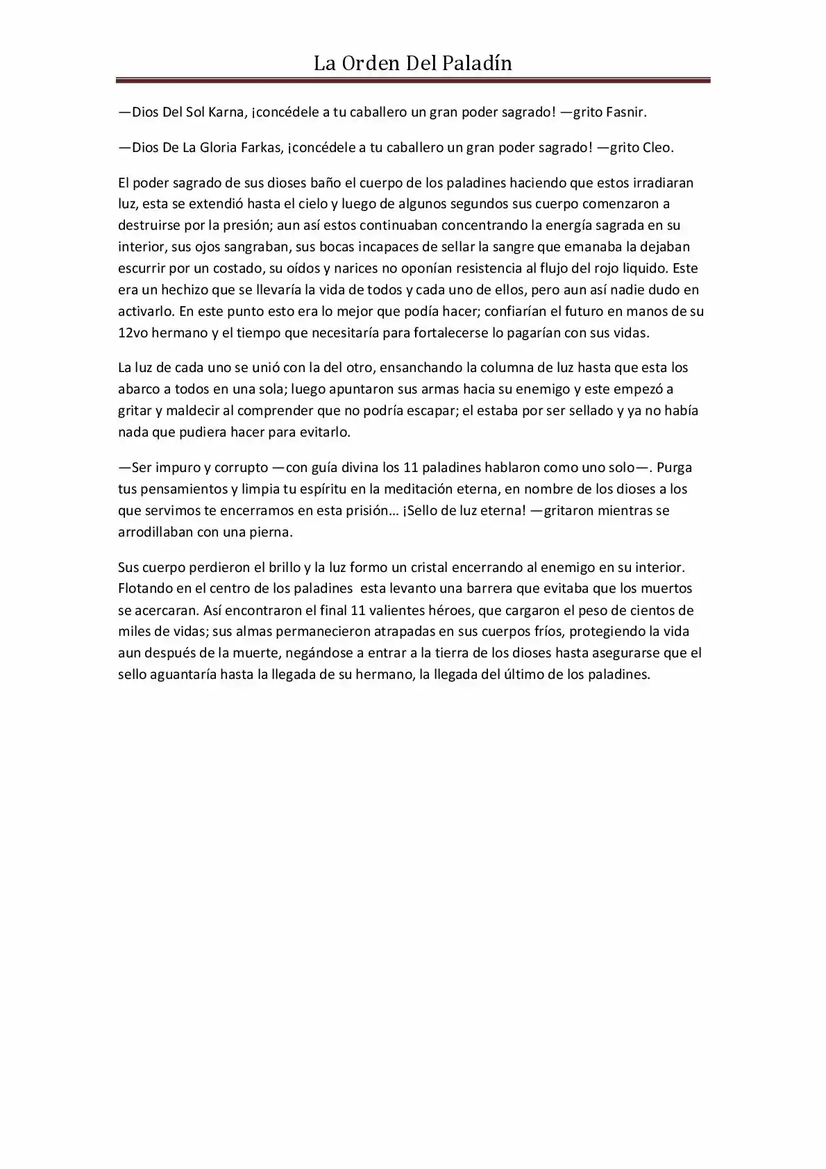 La Orden Del Paladin (Novela) - Capítulo 17 - Página 4 - LectorTMOo