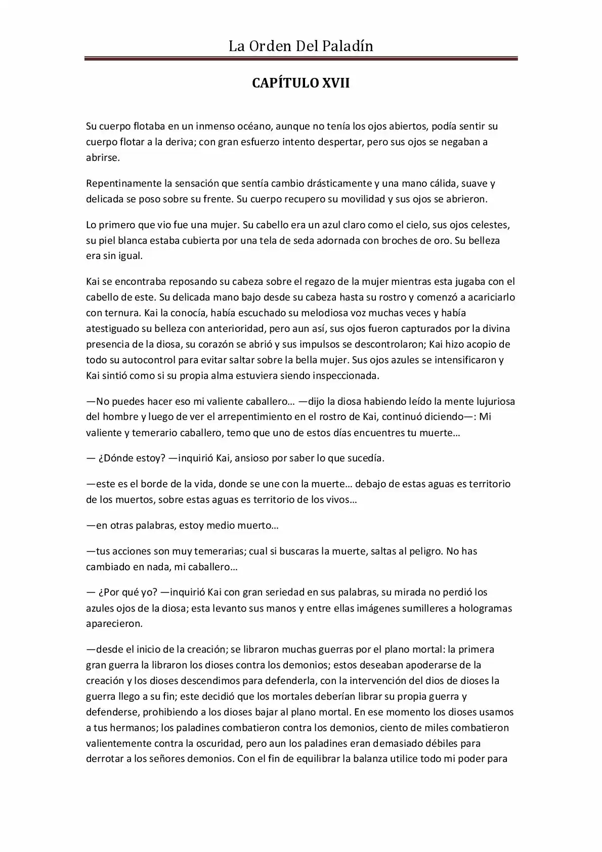 La Orden Del Paladin (Novela) - Capítulo 17 - Página 5 - LectorTMOo