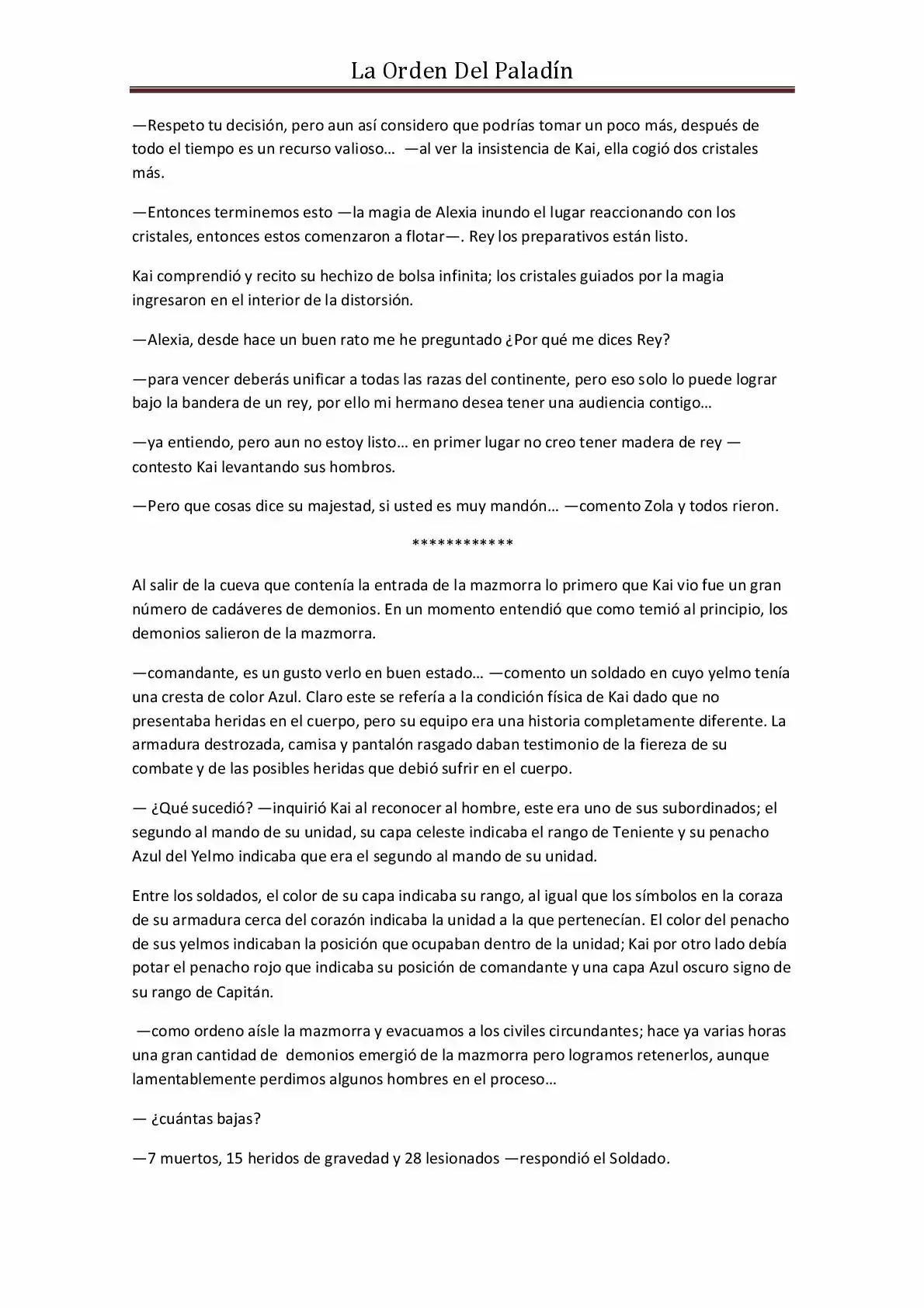 La Orden Del Paladin (Novela) - Capítulo 17 - Página 12 - LectorTMOo