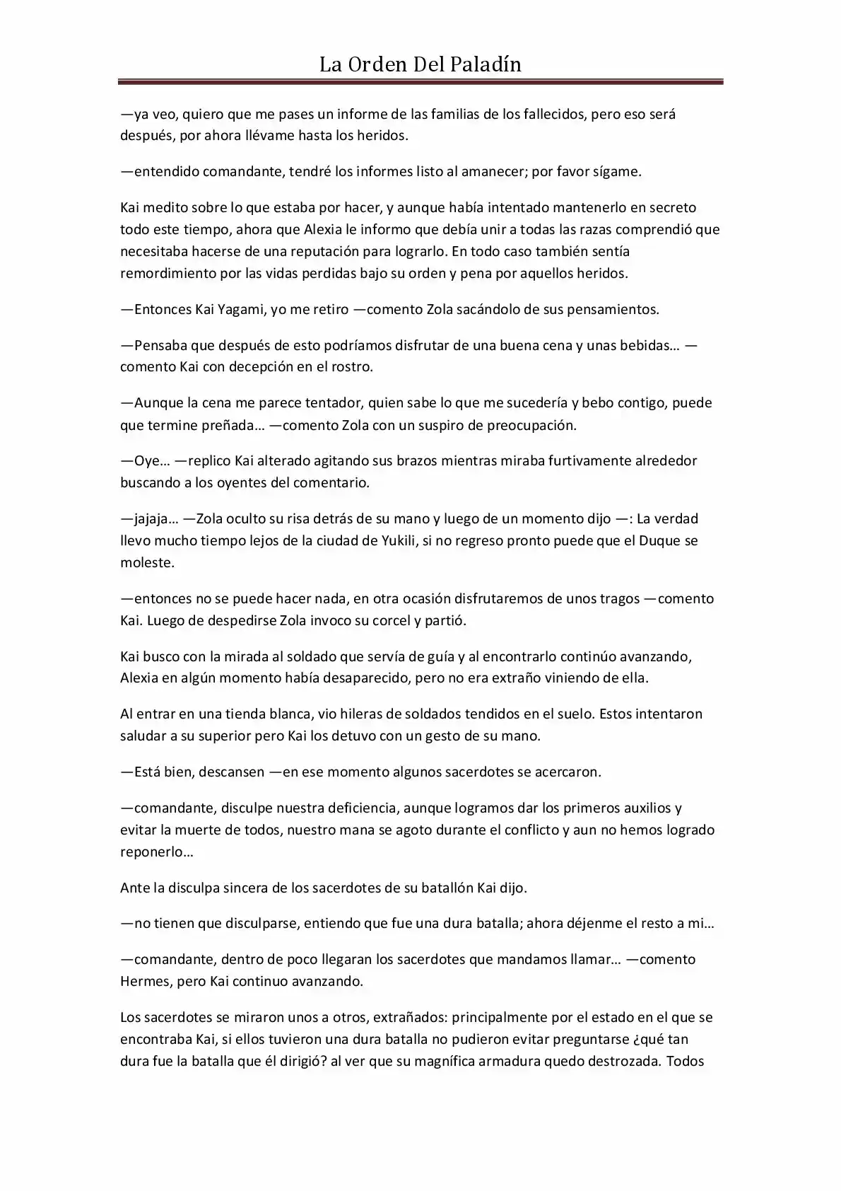 La Orden Del Paladin (Novela) - Capítulo 17 - Página 13 - LectorTMOo