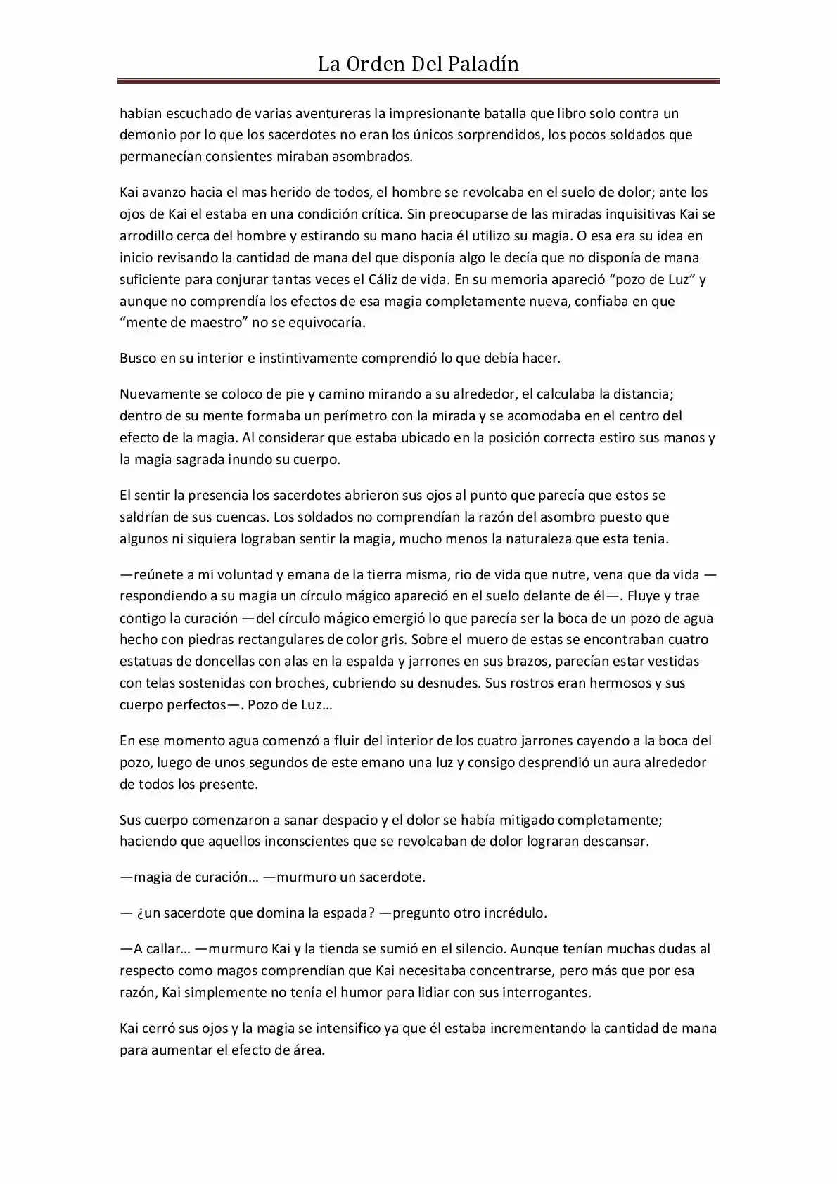 La Orden Del Paladin (Novela) - Capítulo 17 - Página 14 - LectorTMOo