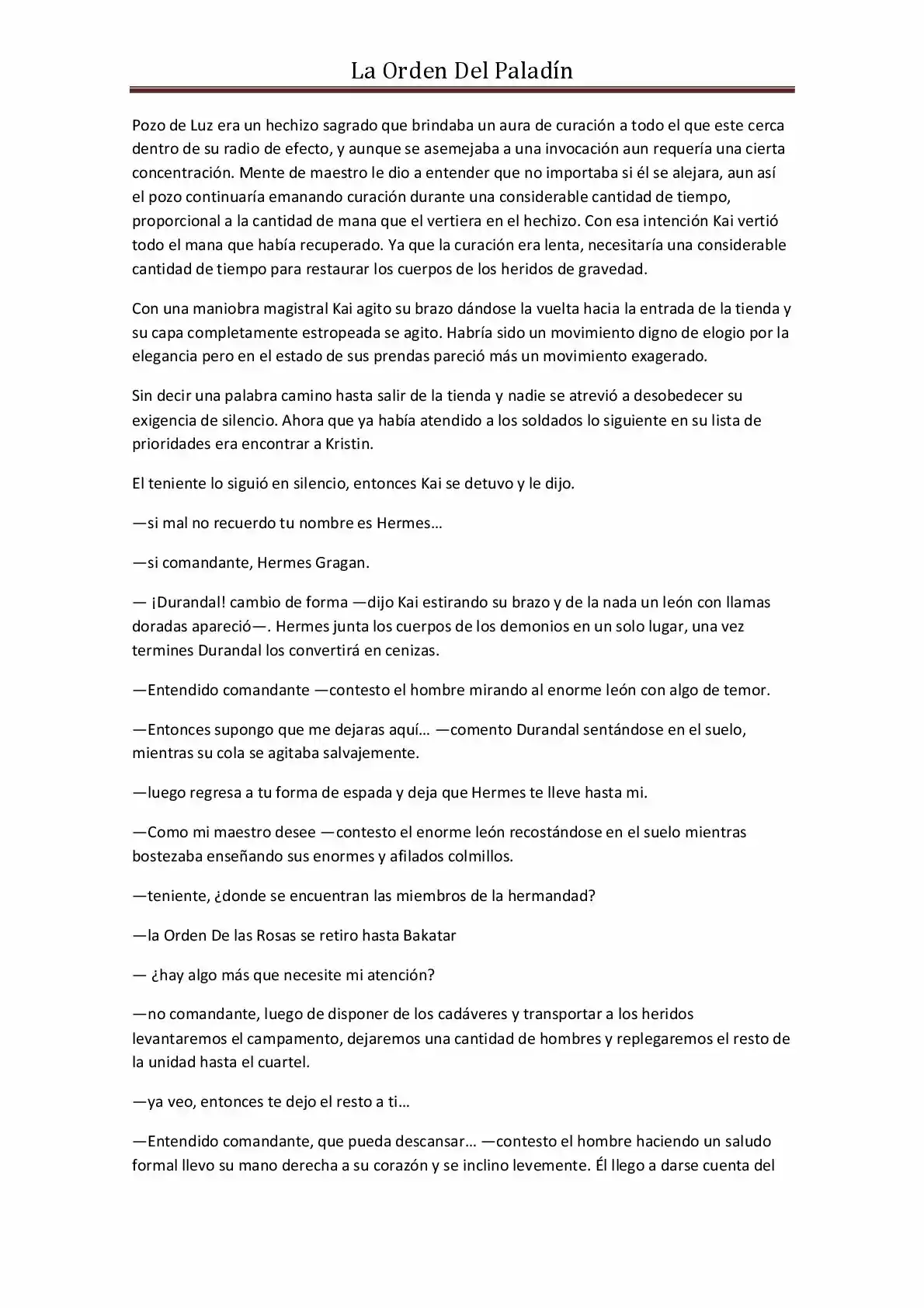 La Orden Del Paladin (Novela) - Capítulo 17 - Página 15 - LectorTMOo