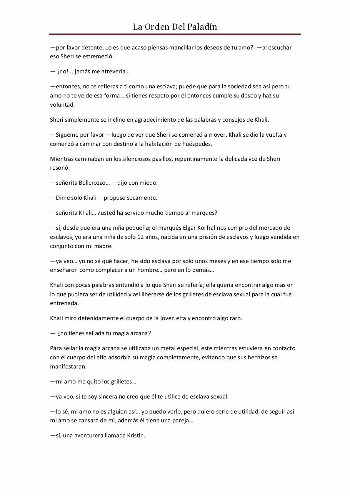La Orden Del Paladin (Novela) - Capítulo 18 - Página 3 - LectorTMOo