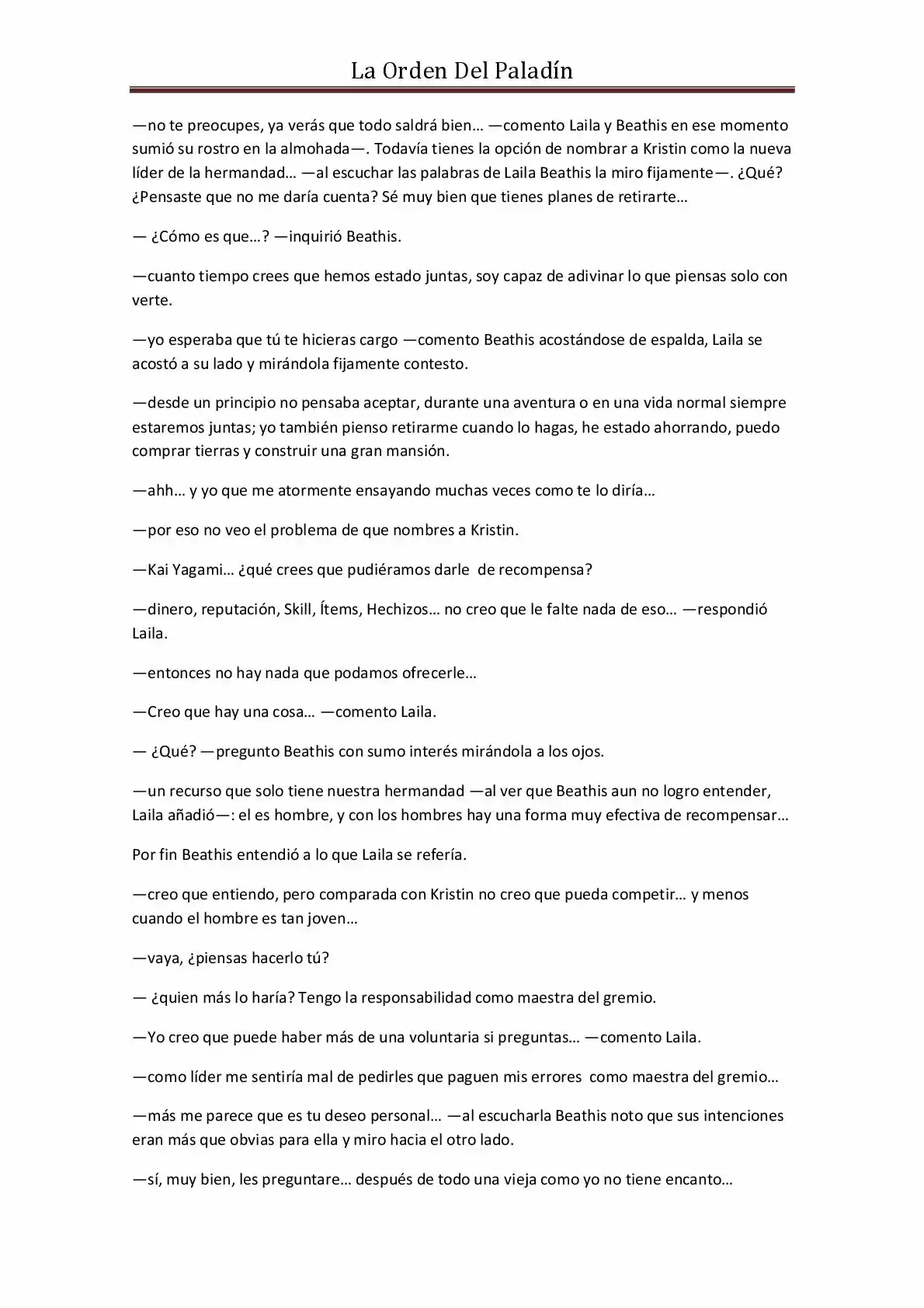 La Orden Del Paladin (Novela) - Capítulo 18 - Página 7 - LectorTMOo
