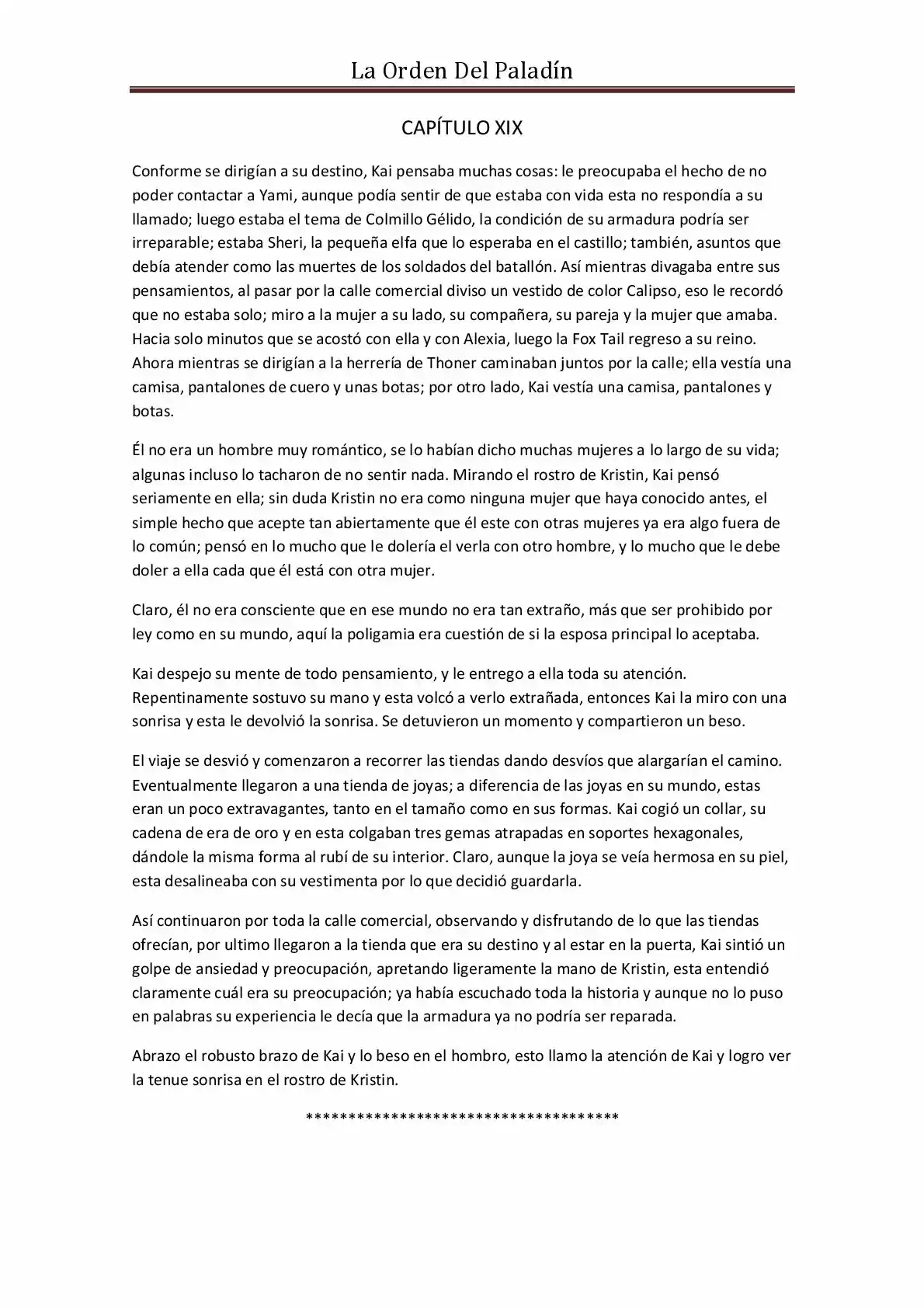 La Orden Del Paladin (Novela) - Capítulo 19 - Página 1 - LectorTMOo